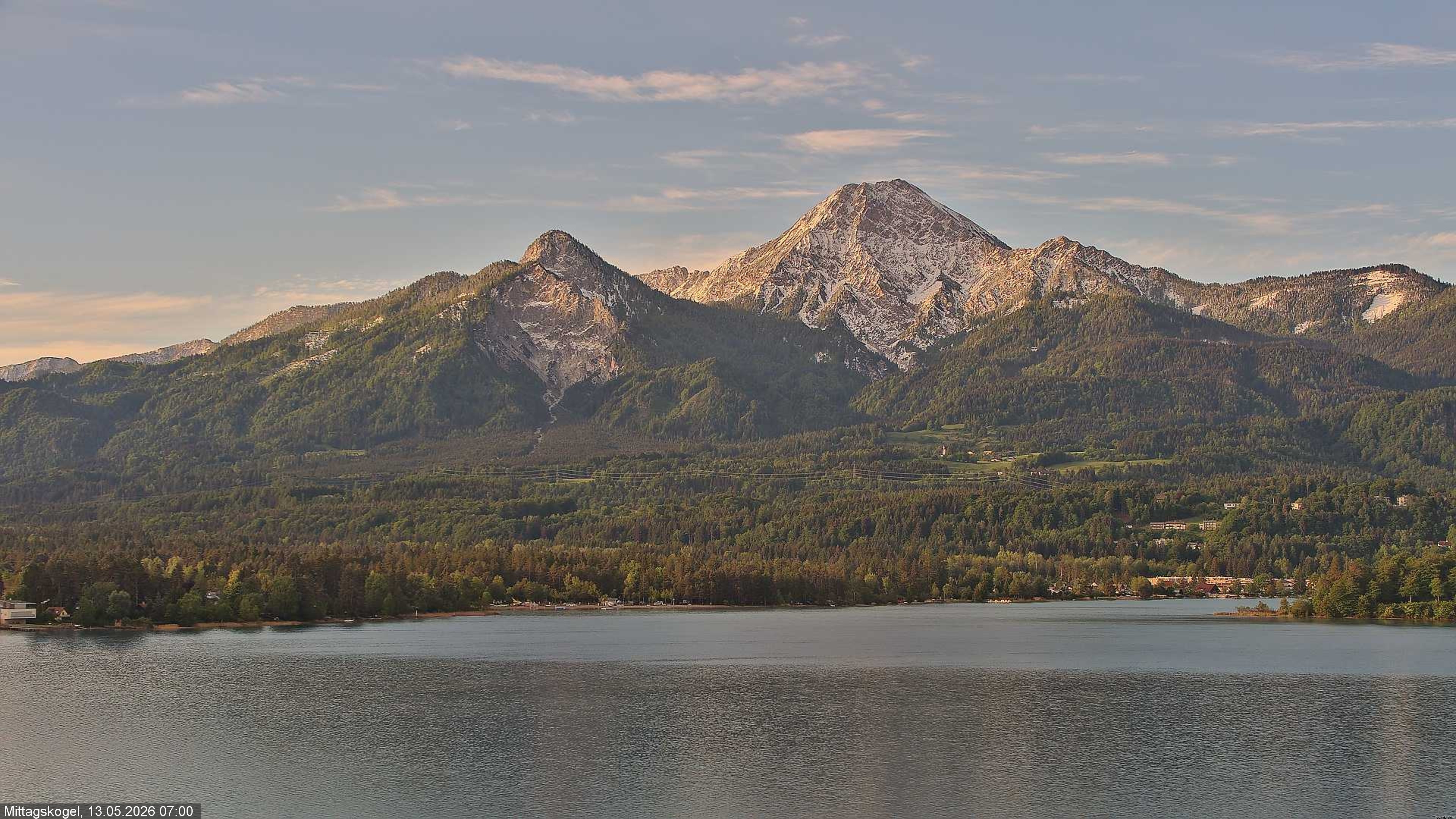 Archived image Webcam Mittagskogel mountain, Faaker See lake