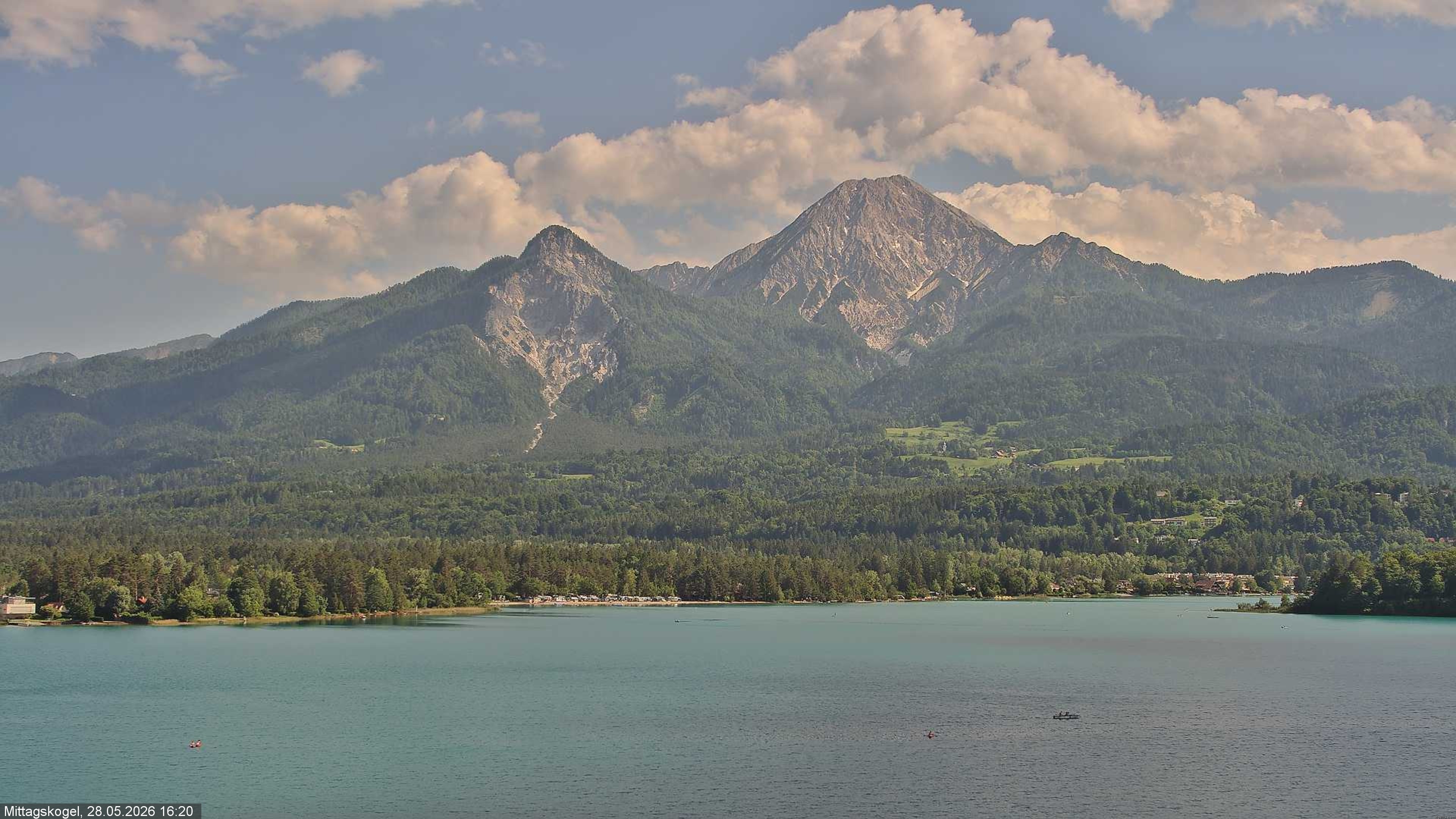Archiv Foto Webcam Faaker See, Blickrichtung Mittagskogel