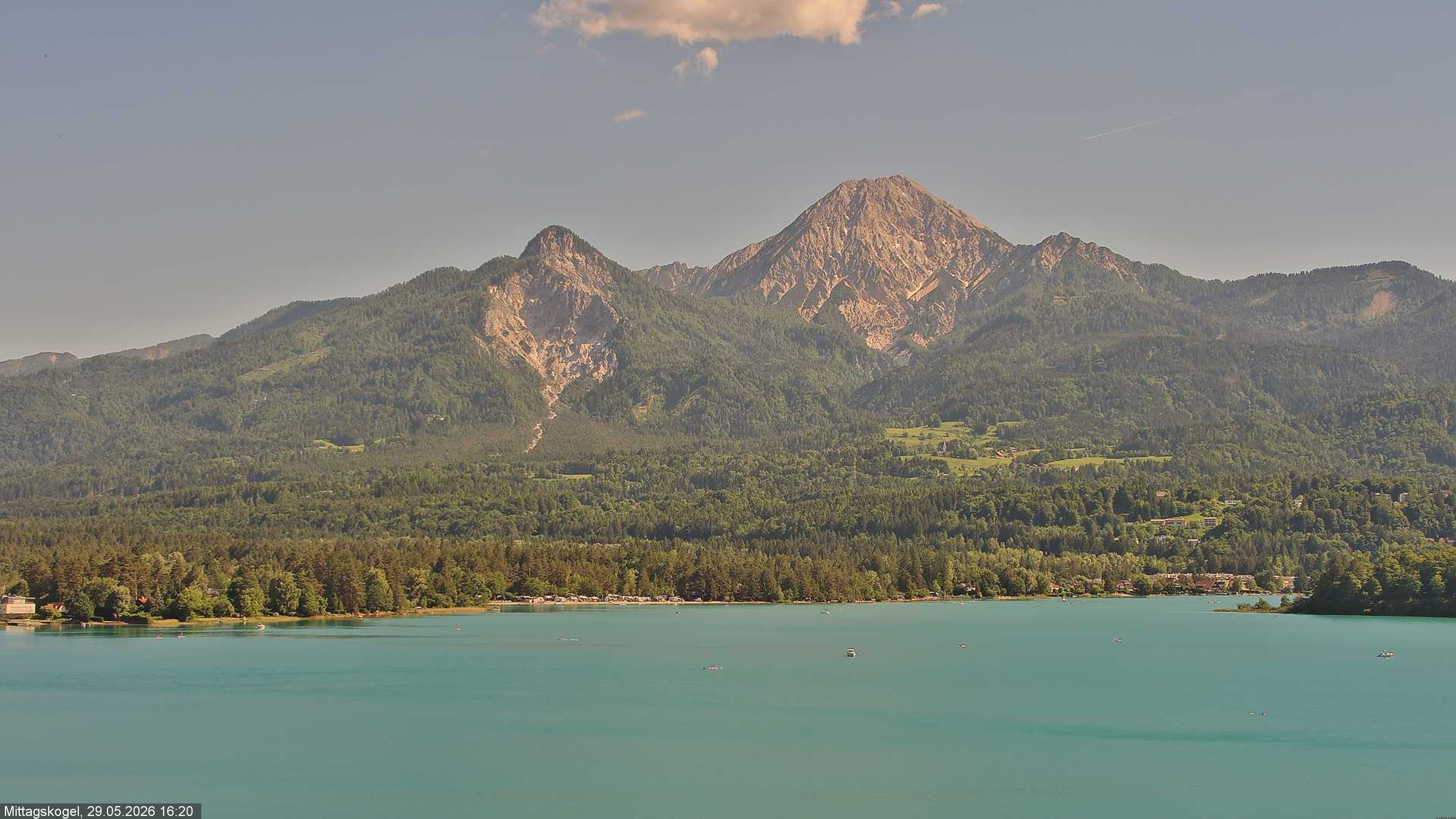 Archived image Webcam Mittagskogel mountain, Faaker See lake