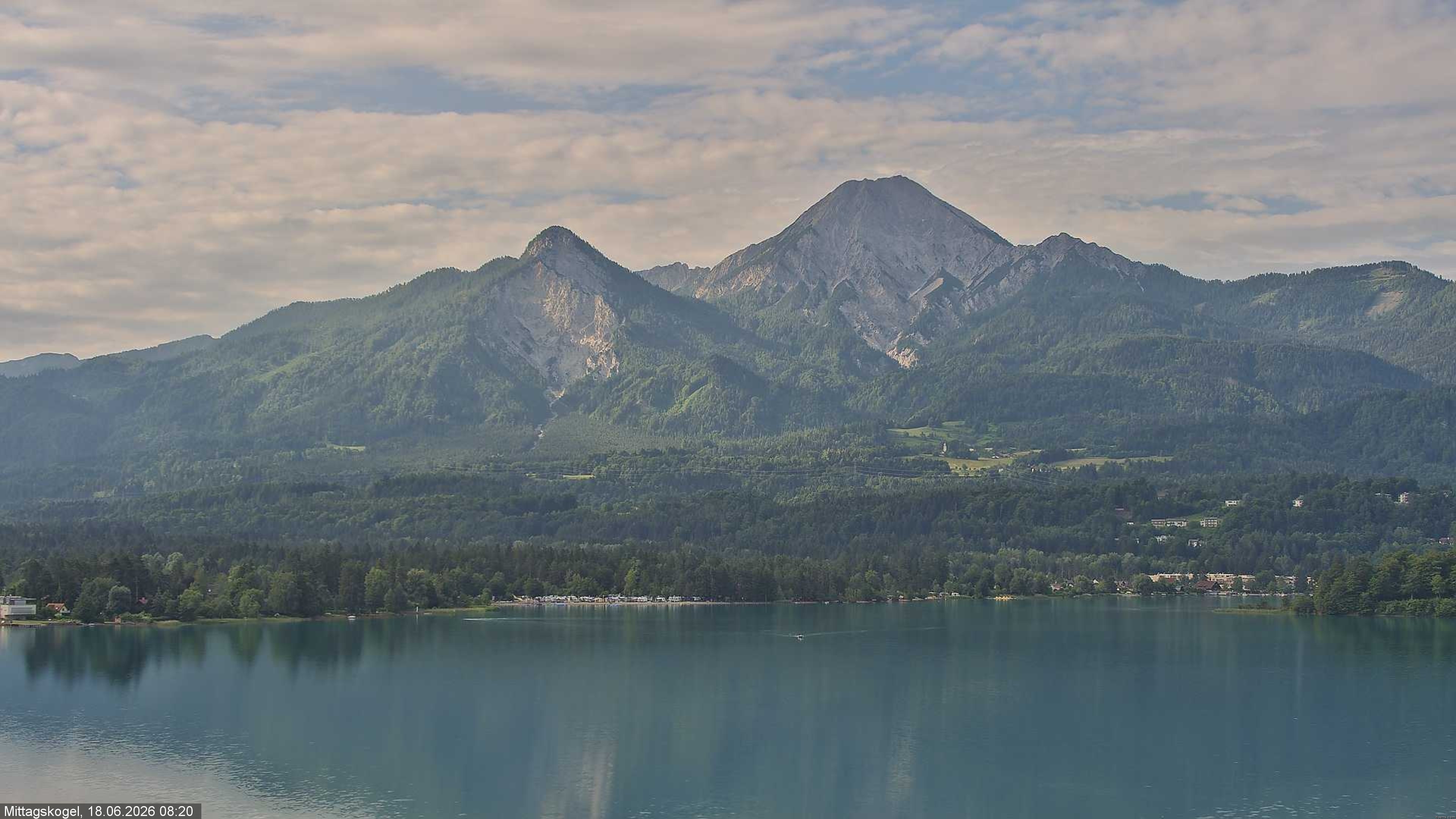 Archived image Webcam Mittagskogel mountain, Faaker See lake