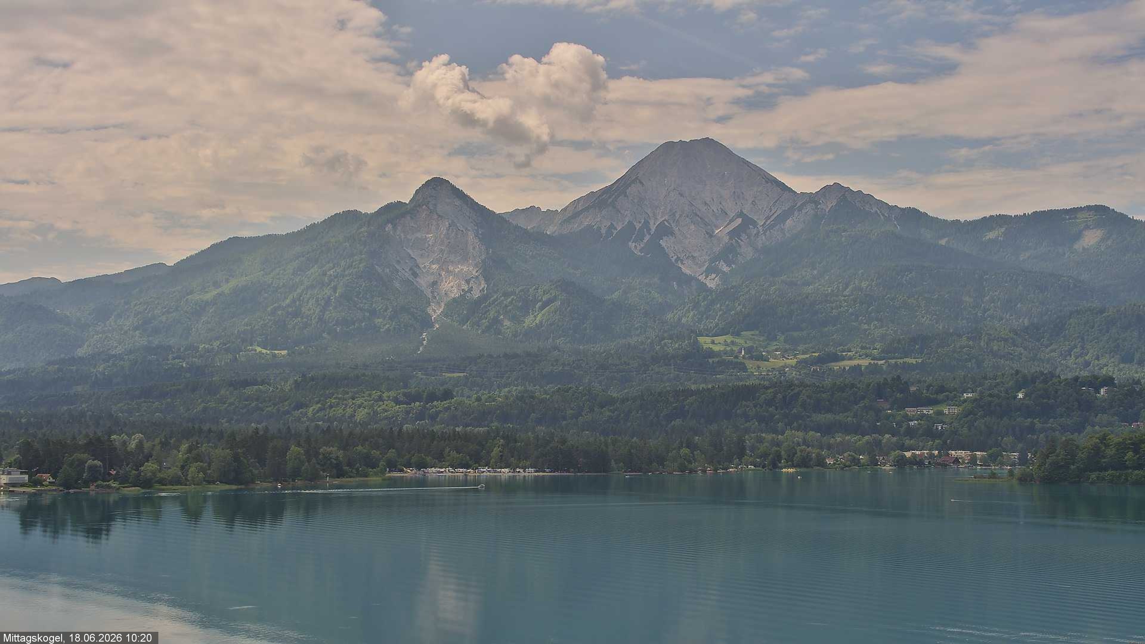 Archived image Webcam Mittagskogel mountain, Faaker See lake