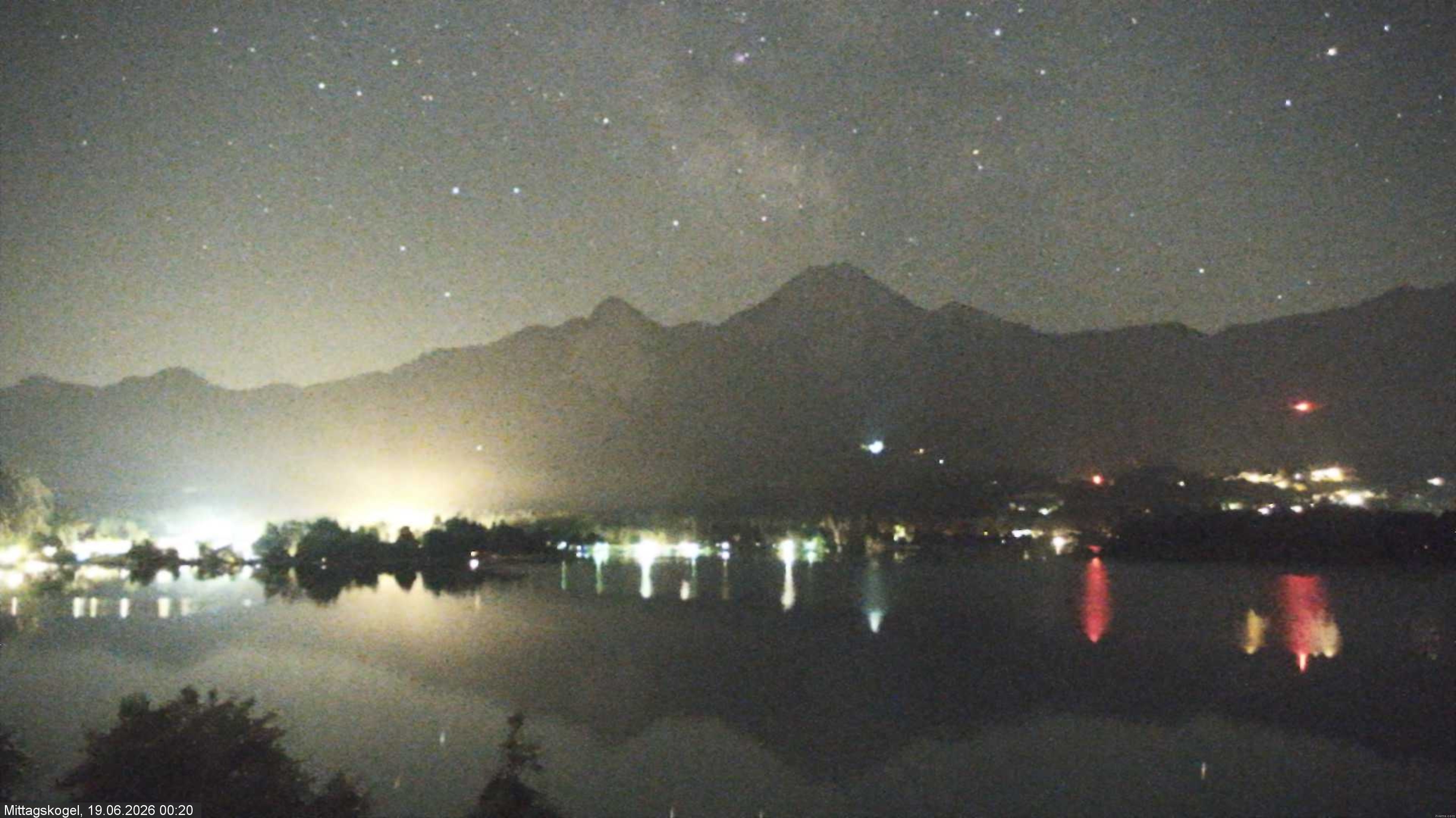 Archiv Foto Webcam Faaker See, Blickrichtung Mittagskogel
