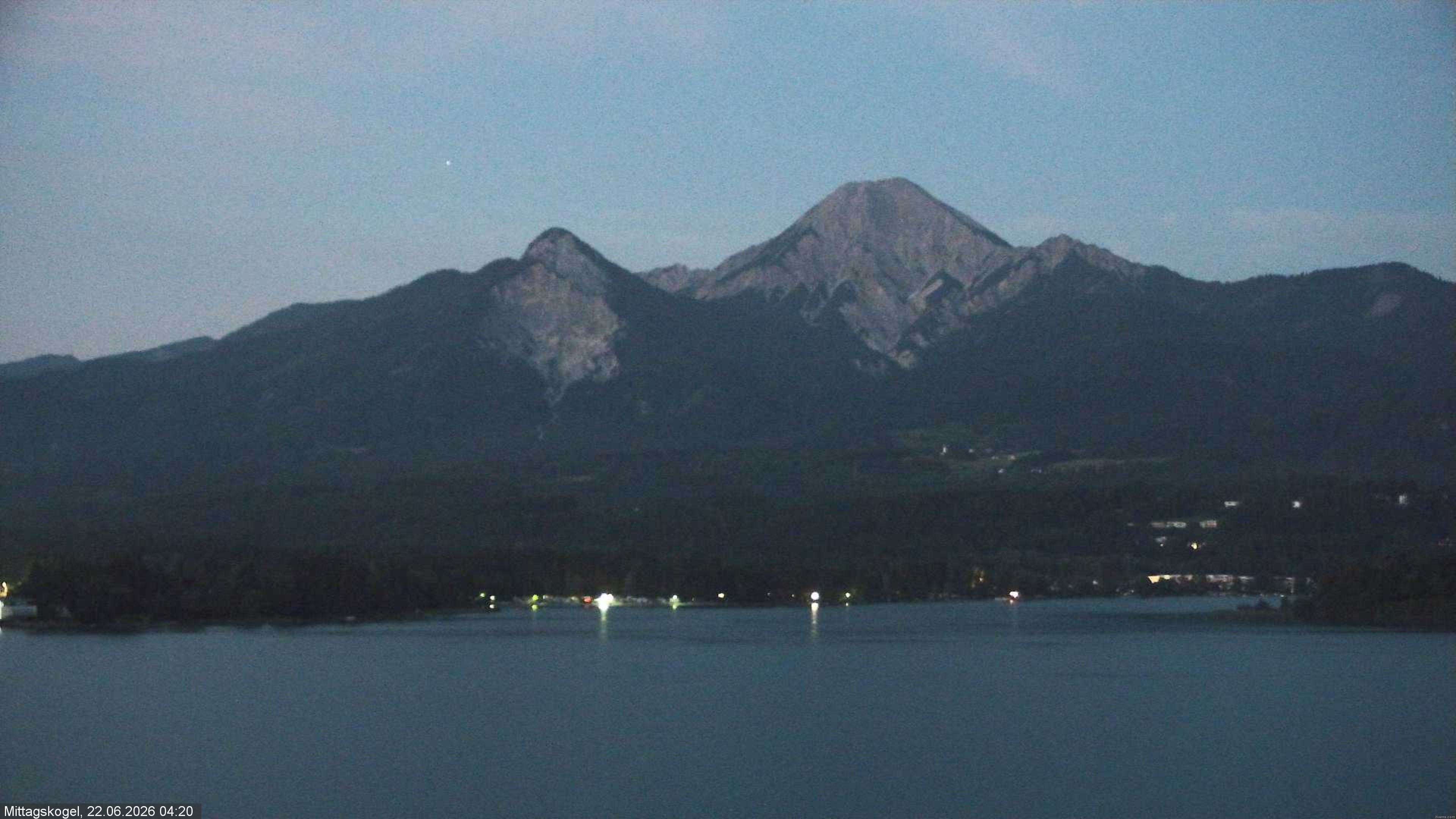Archiv Foto Webcam Faaker See, Blickrichtung Mittagskogel