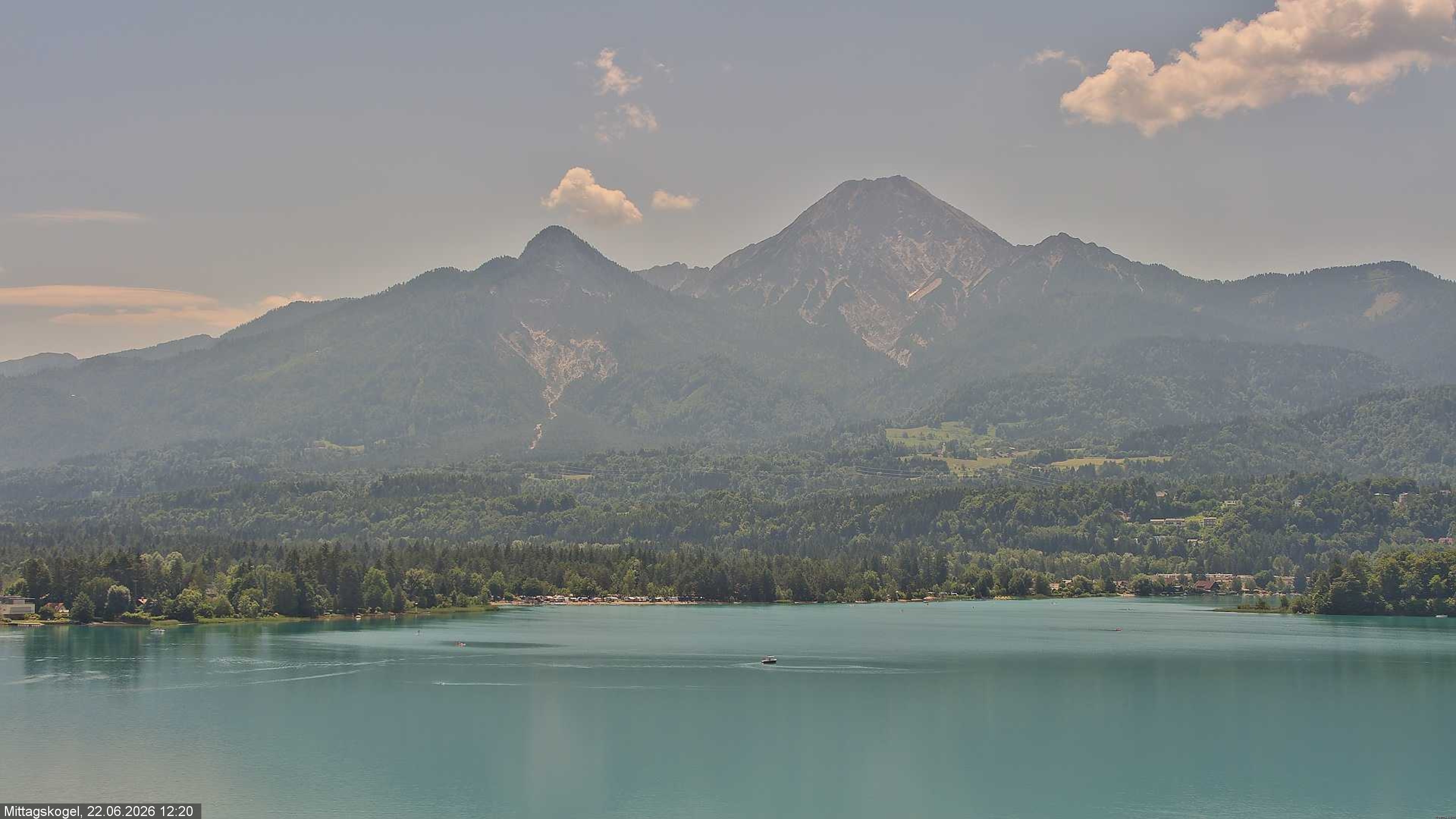 Archived image Webcam Mittagskogel mountain, Faaker See lake