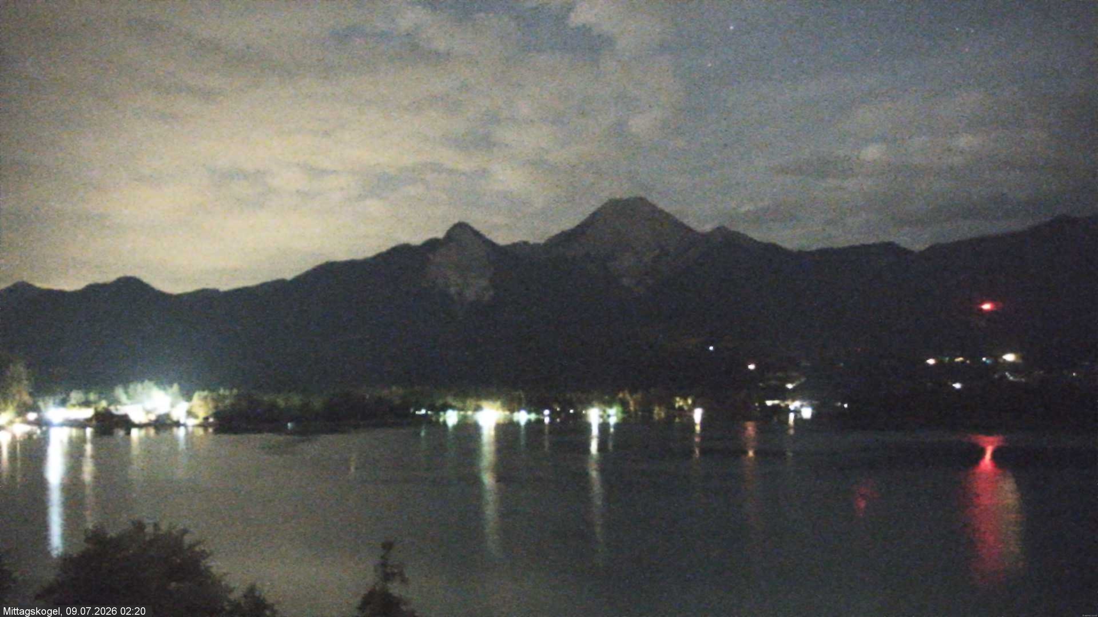 Archiv Foto Webcam Faaker See, Blickrichtung Mittagskogel