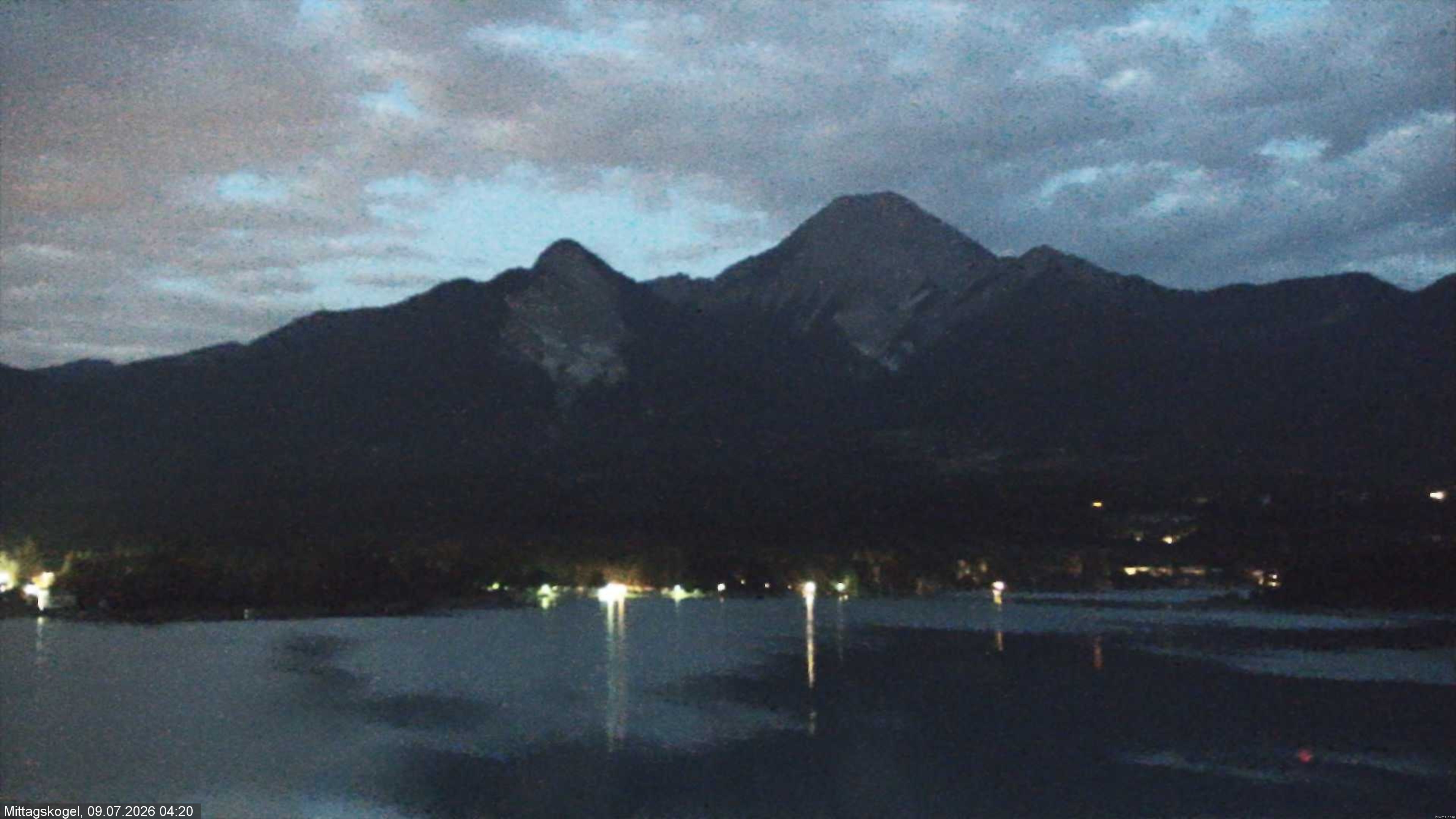 Archiv Foto Webcam Faaker See, Blickrichtung Mittagskogel