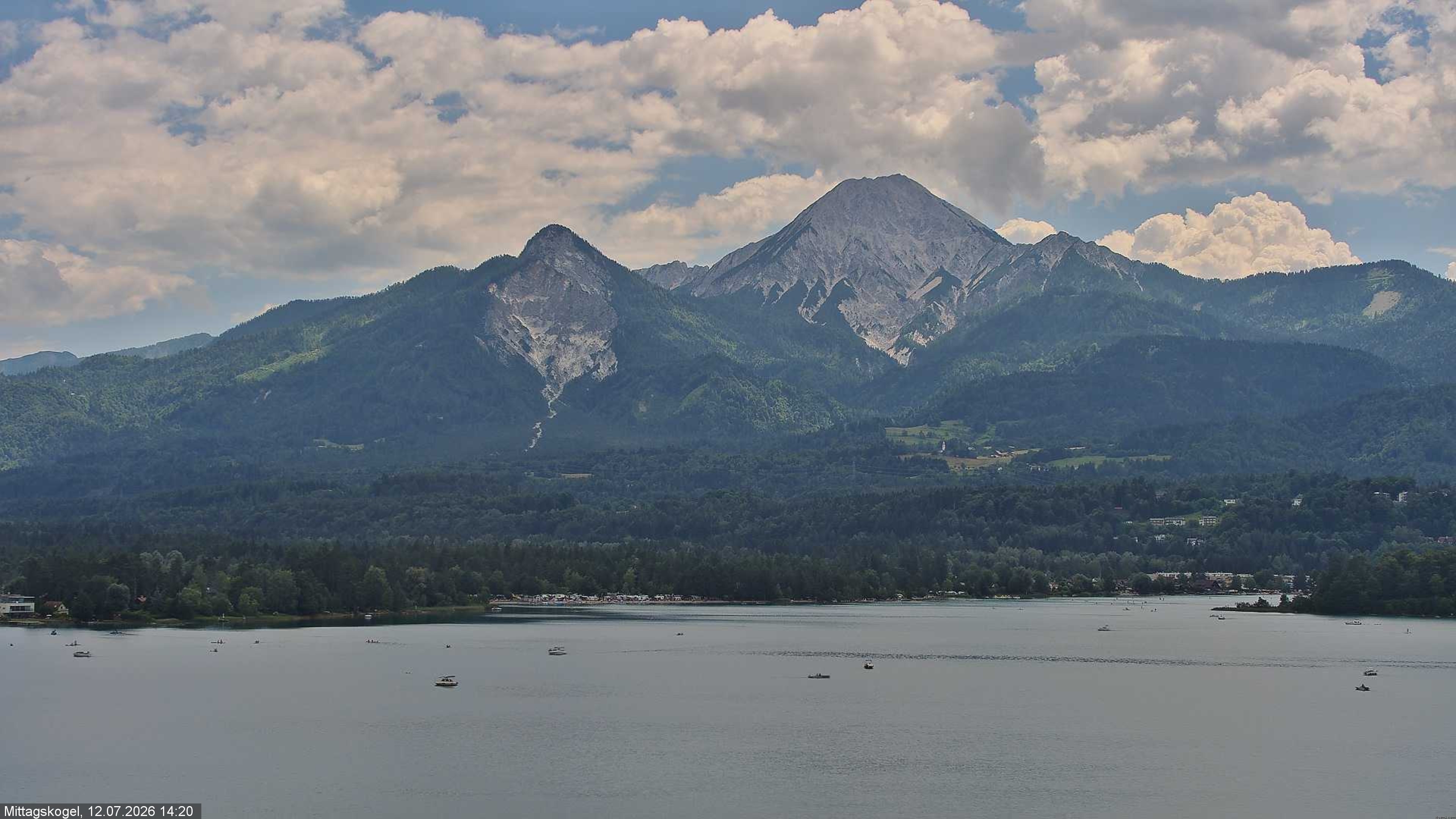 Archived image Webcam Mittagskogel mountain, Faaker See lake
