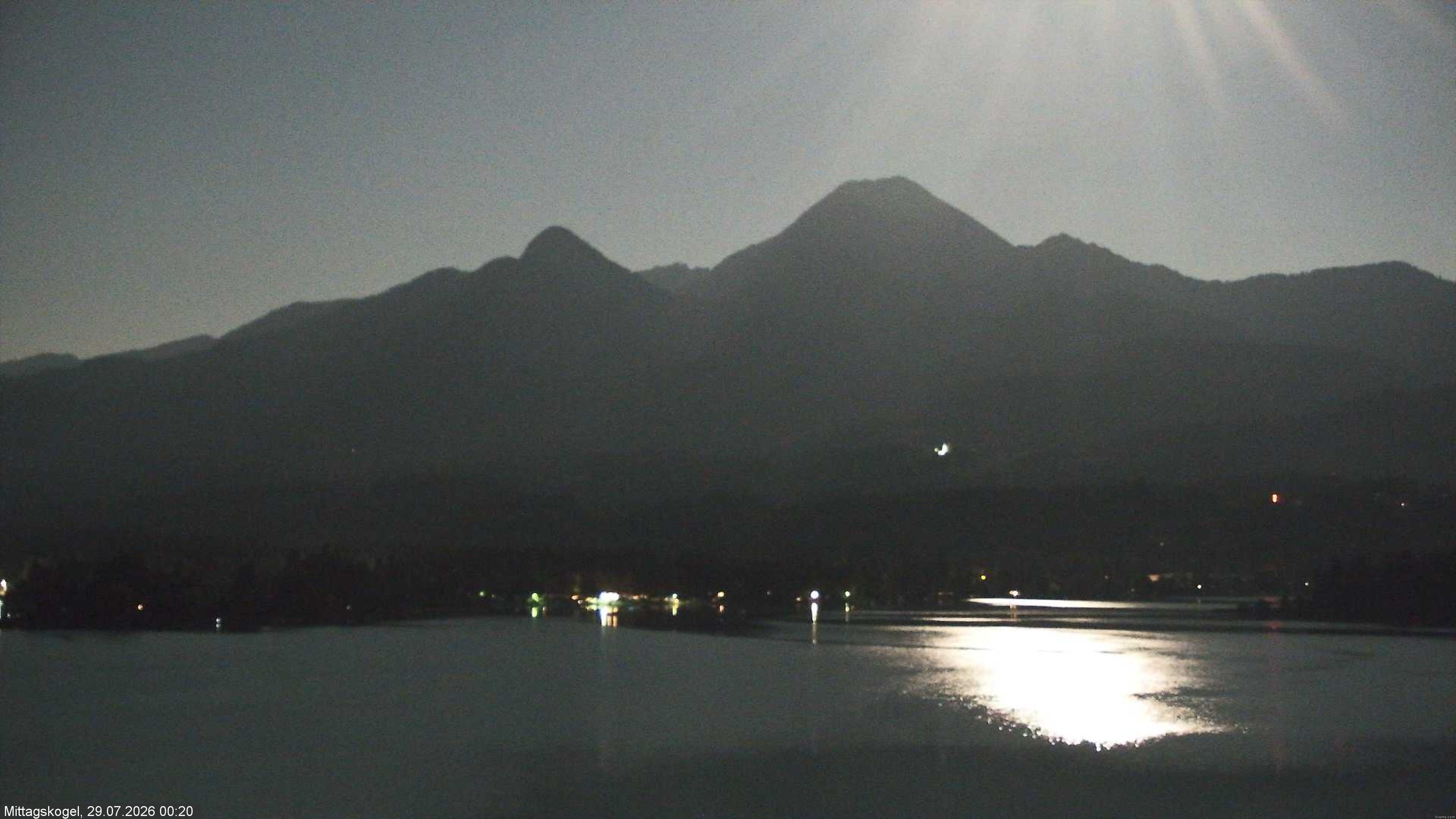Archiv Foto Webcam Faaker See, Blickrichtung Mittagskogel