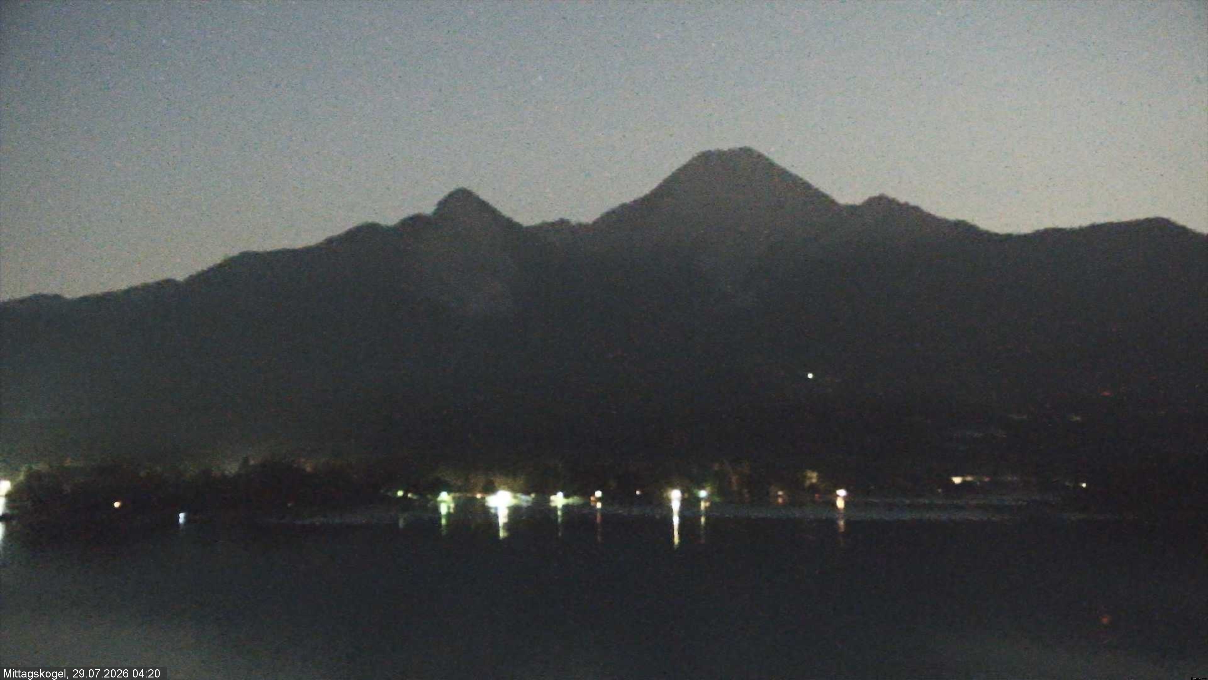 Archiv Foto Webcam Faaker See, Blickrichtung Mittagskogel