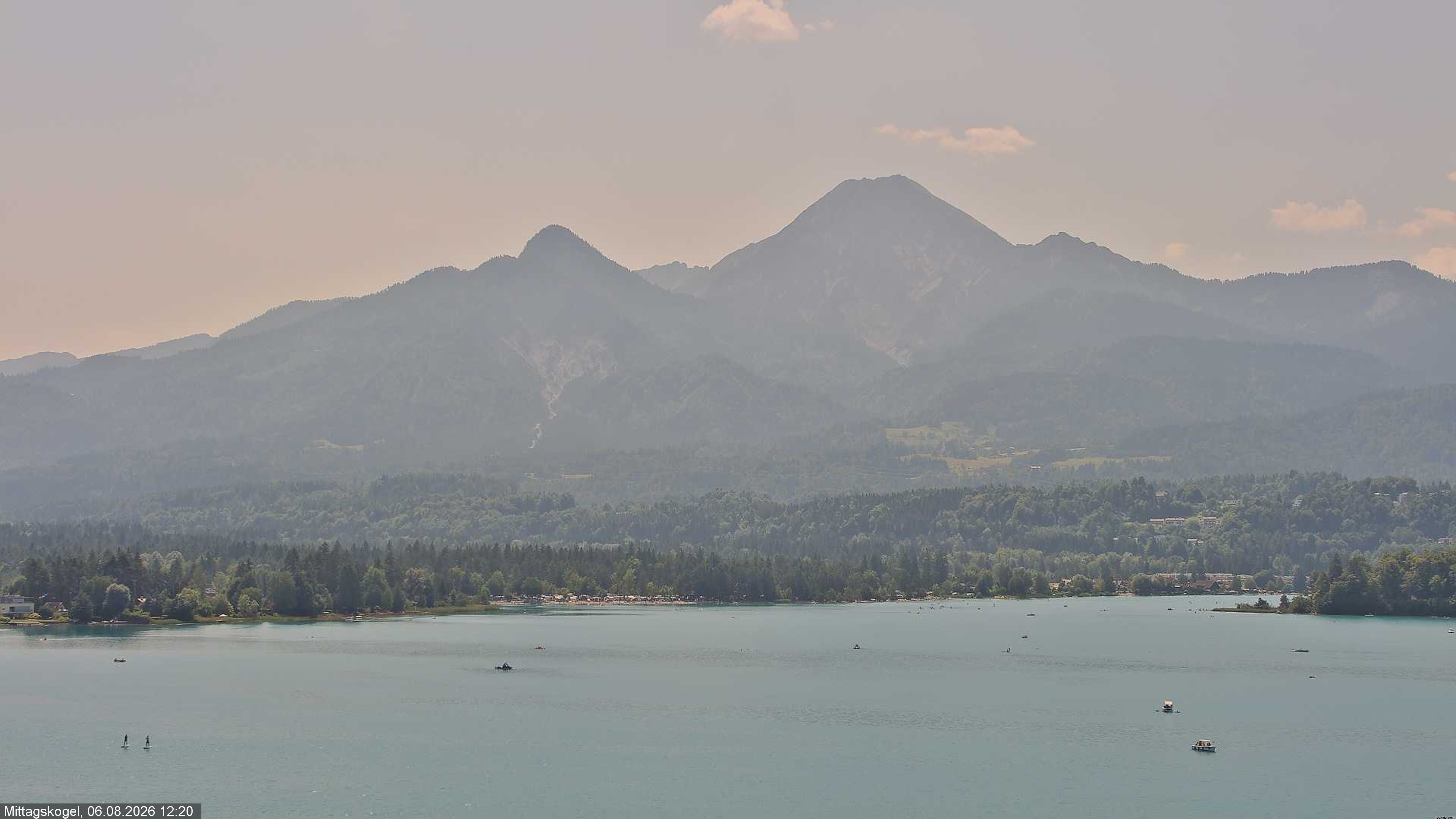 Archived image Webcam Mittagskogel mountain, Faaker See lake