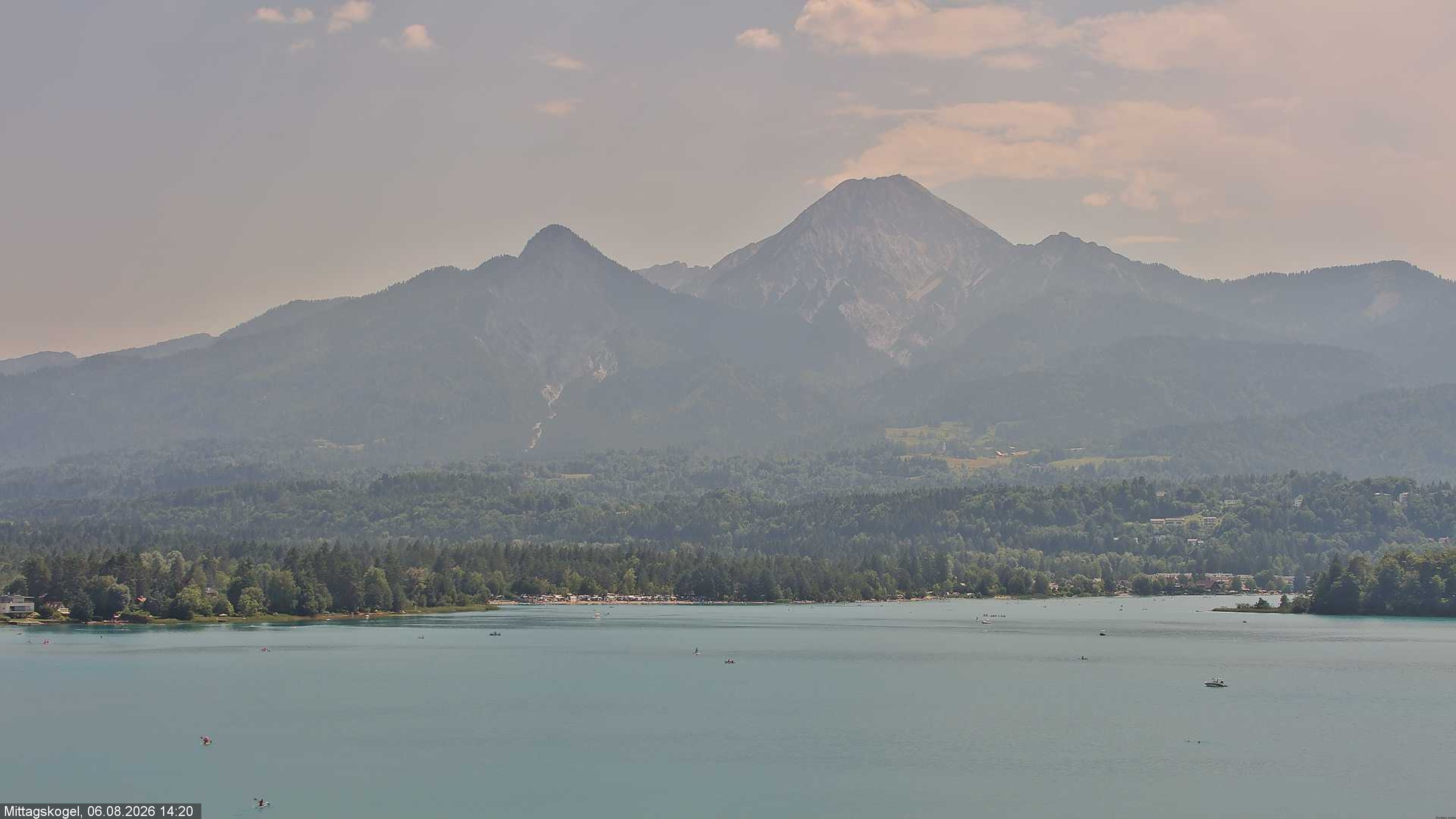 Archived image Webcam Mittagskogel mountain, Faaker See lake