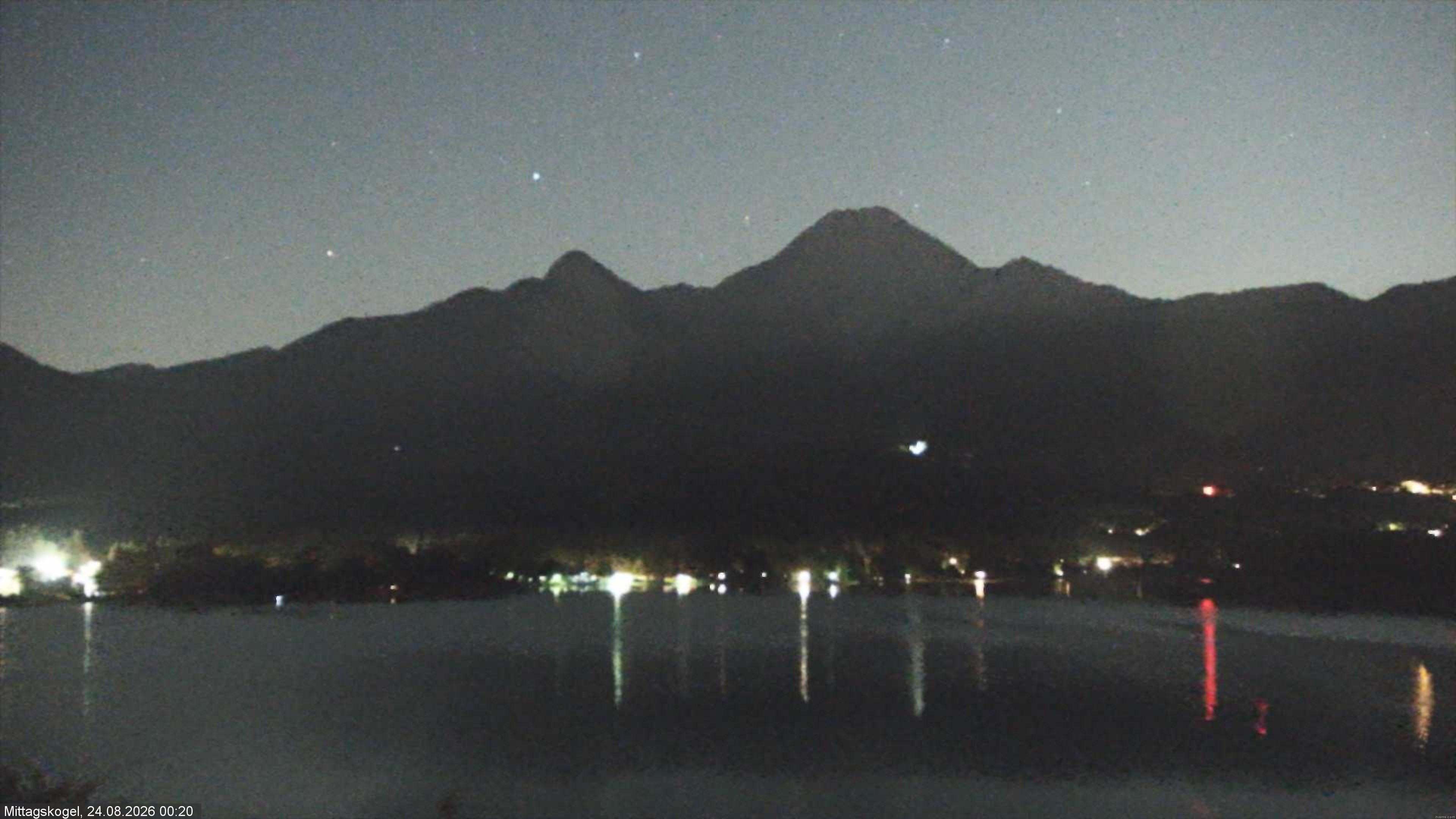 Archiv Foto Webcam Faaker See, Blickrichtung Mittagskogel