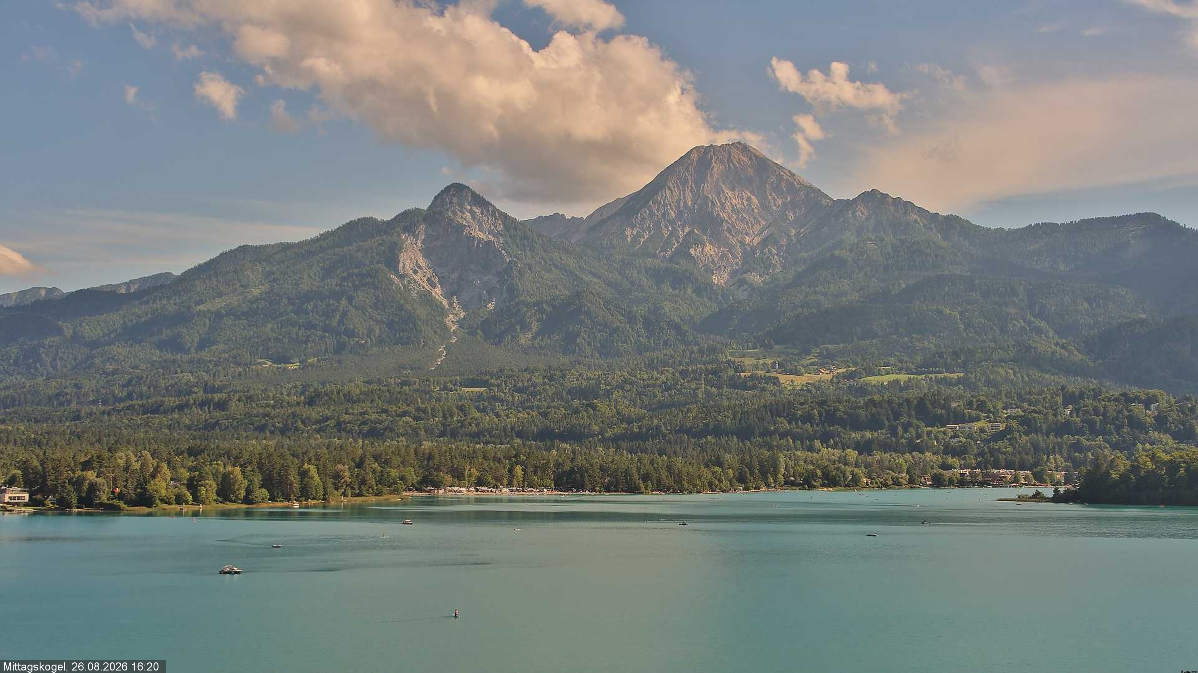 Archived image Webcam Mittagskogel mountain, Faaker See lake