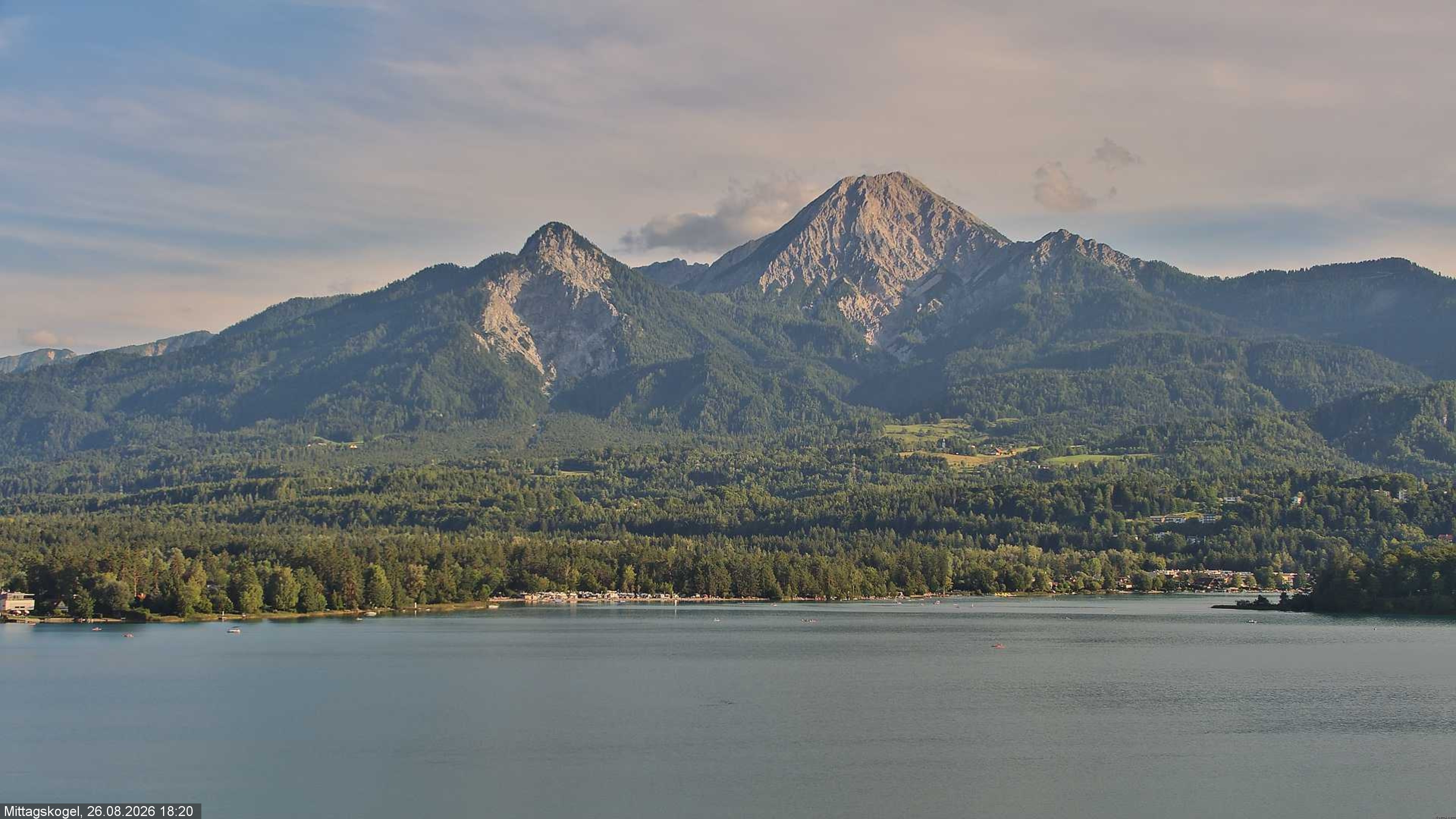 Archived image Webcam Mittagskogel mountain, Faaker See lake