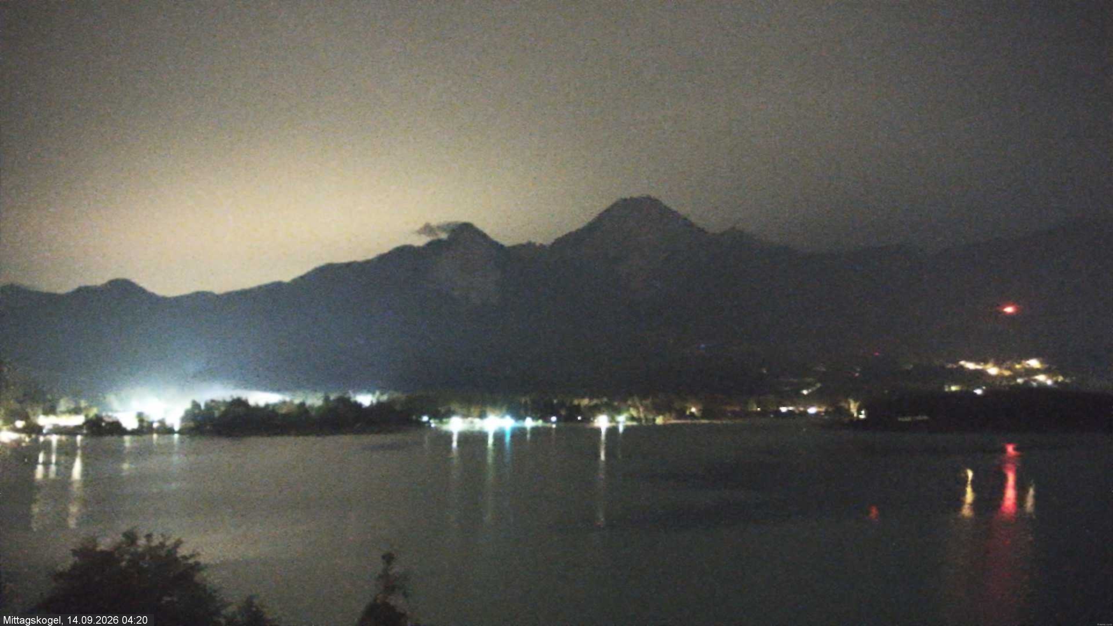 Archiv Foto Webcam Faaker See, Blickrichtung Mittagskogel