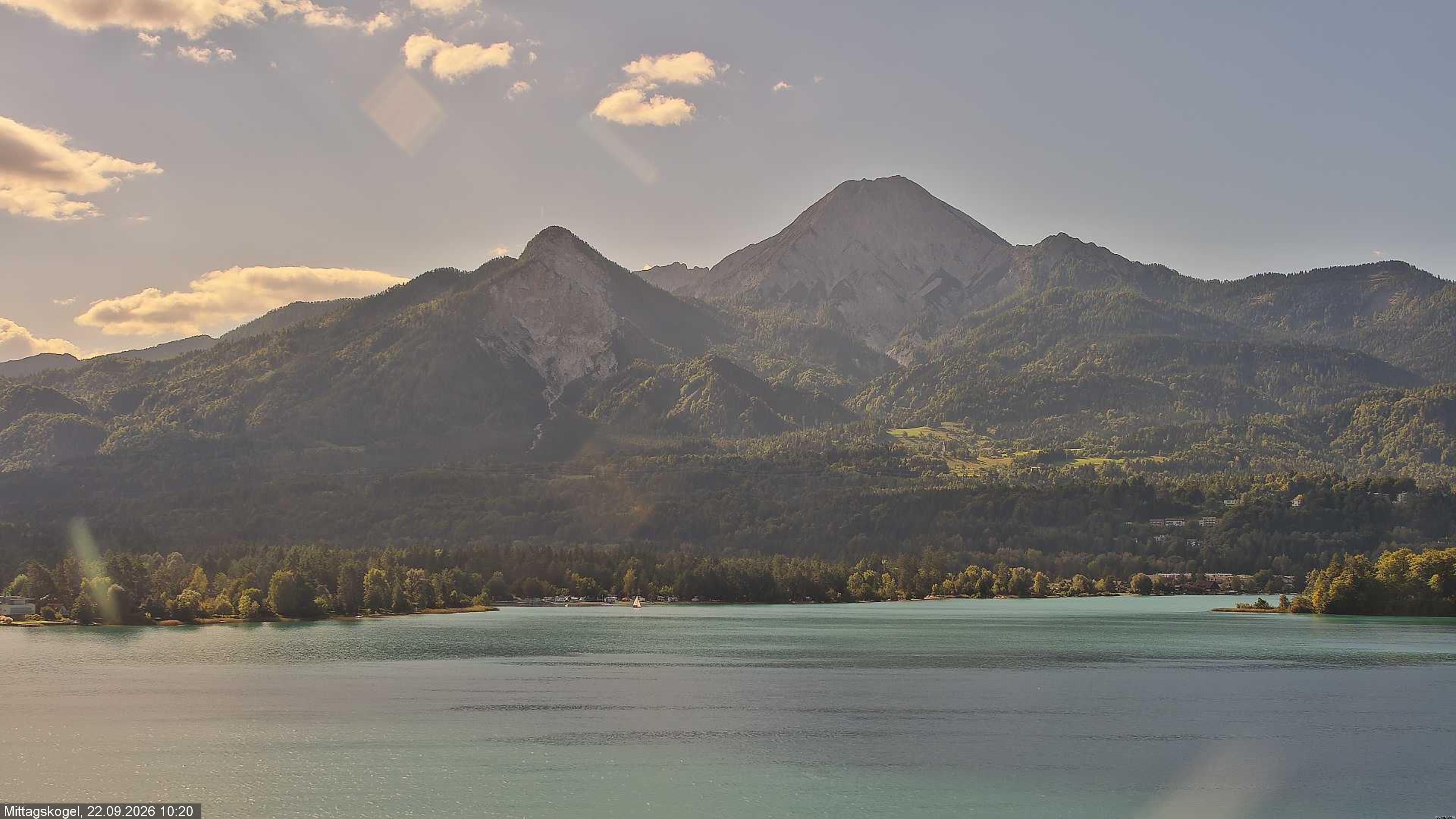 Archived image Webcam Mittagskogel mountain, Faaker See lake