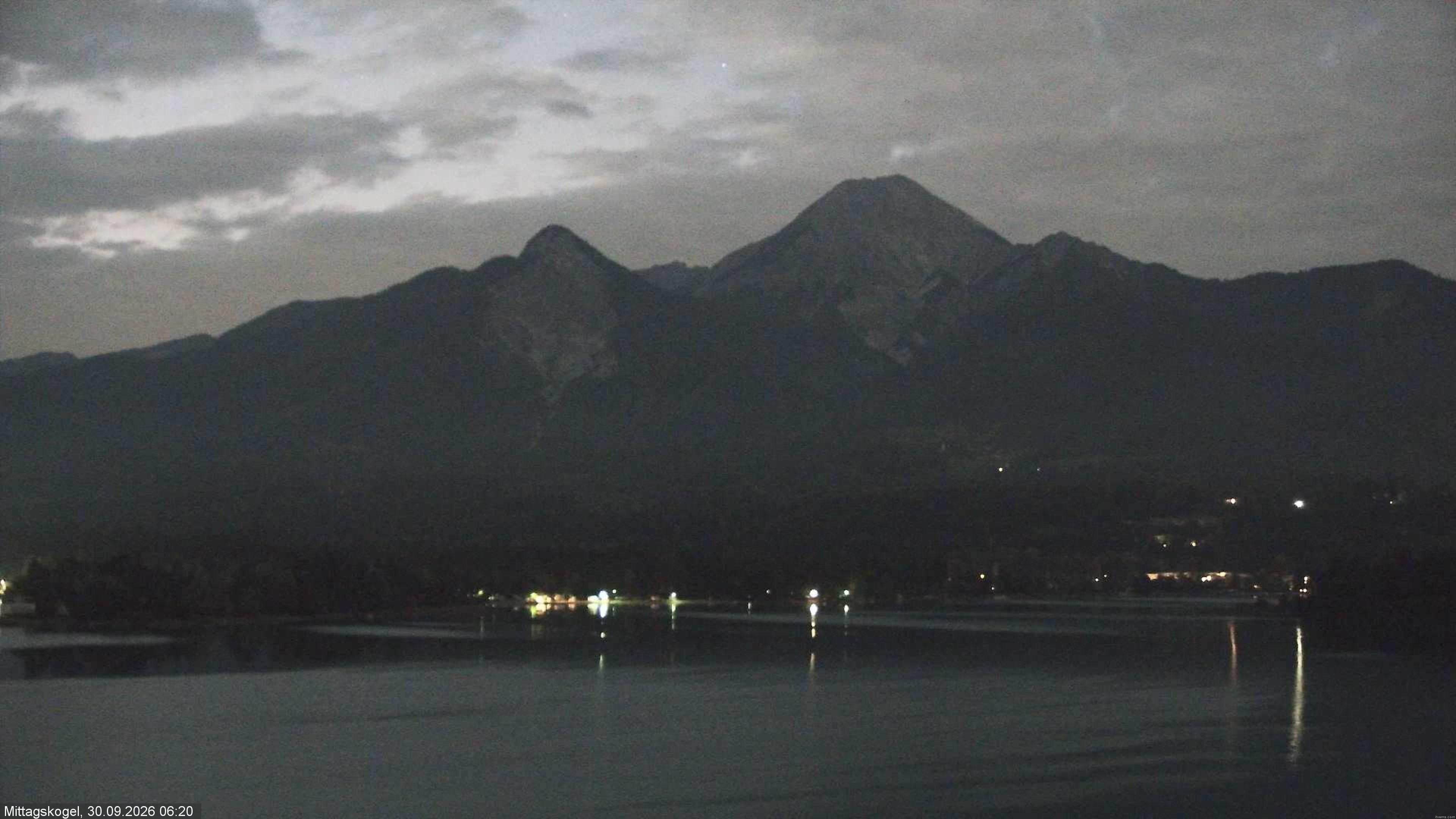 Archiv Foto Webcam Faaker See, Blickrichtung Mittagskogel