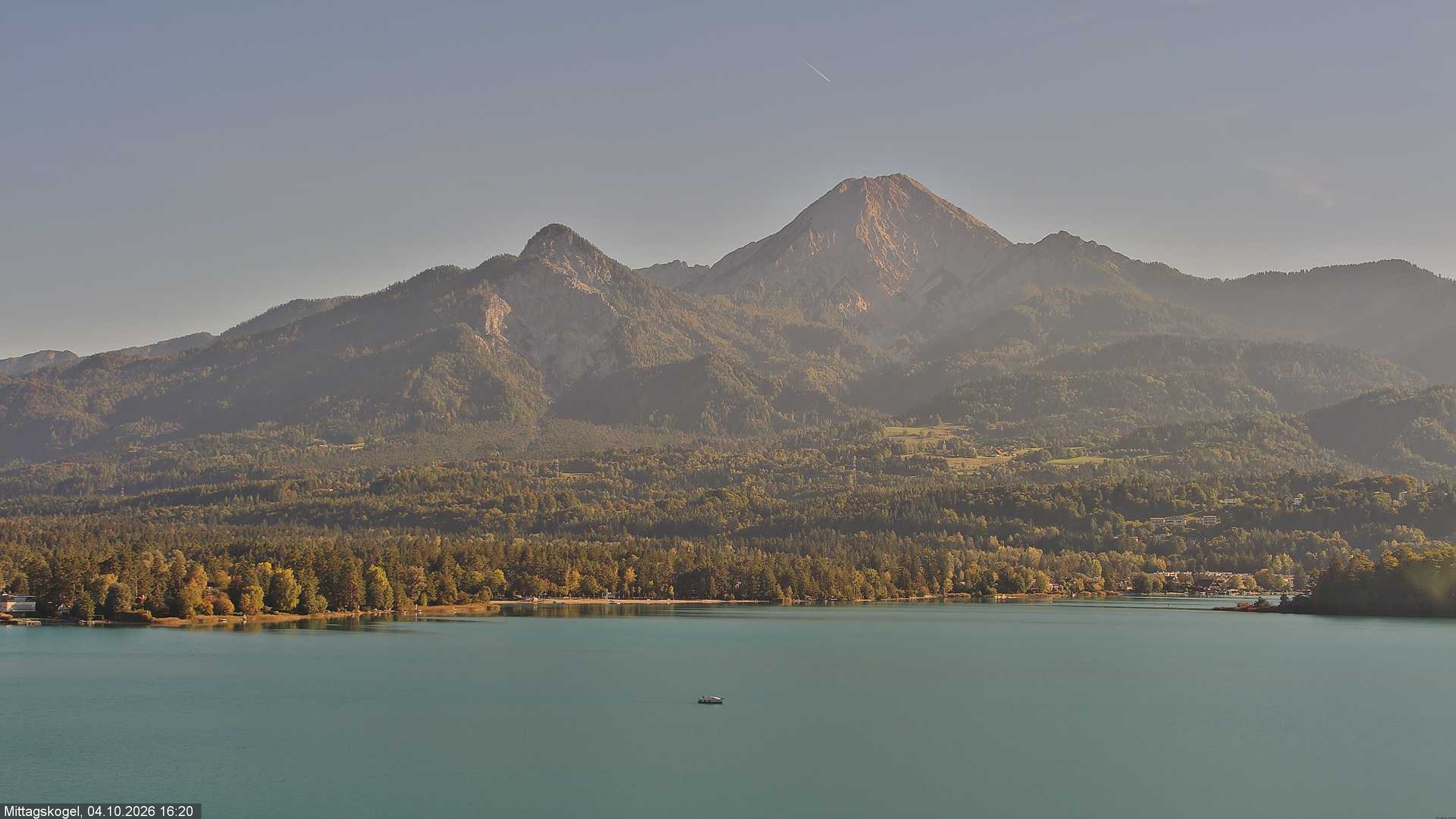 Archiv Foto Webcam Faaker See, Blickrichtung Mittagskogel