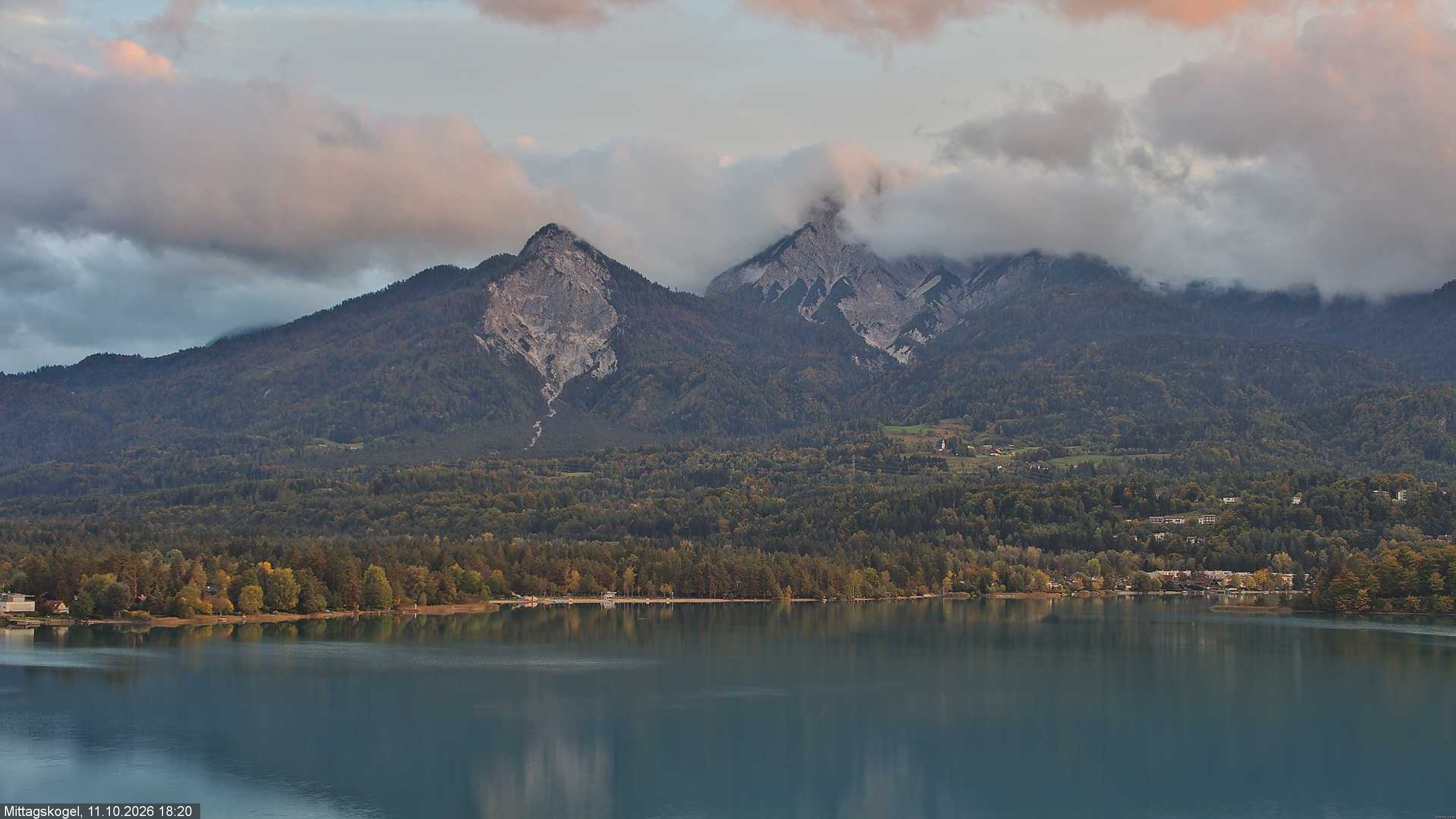 Archived image Webcam Mittagskogel mountain, Faaker See lake