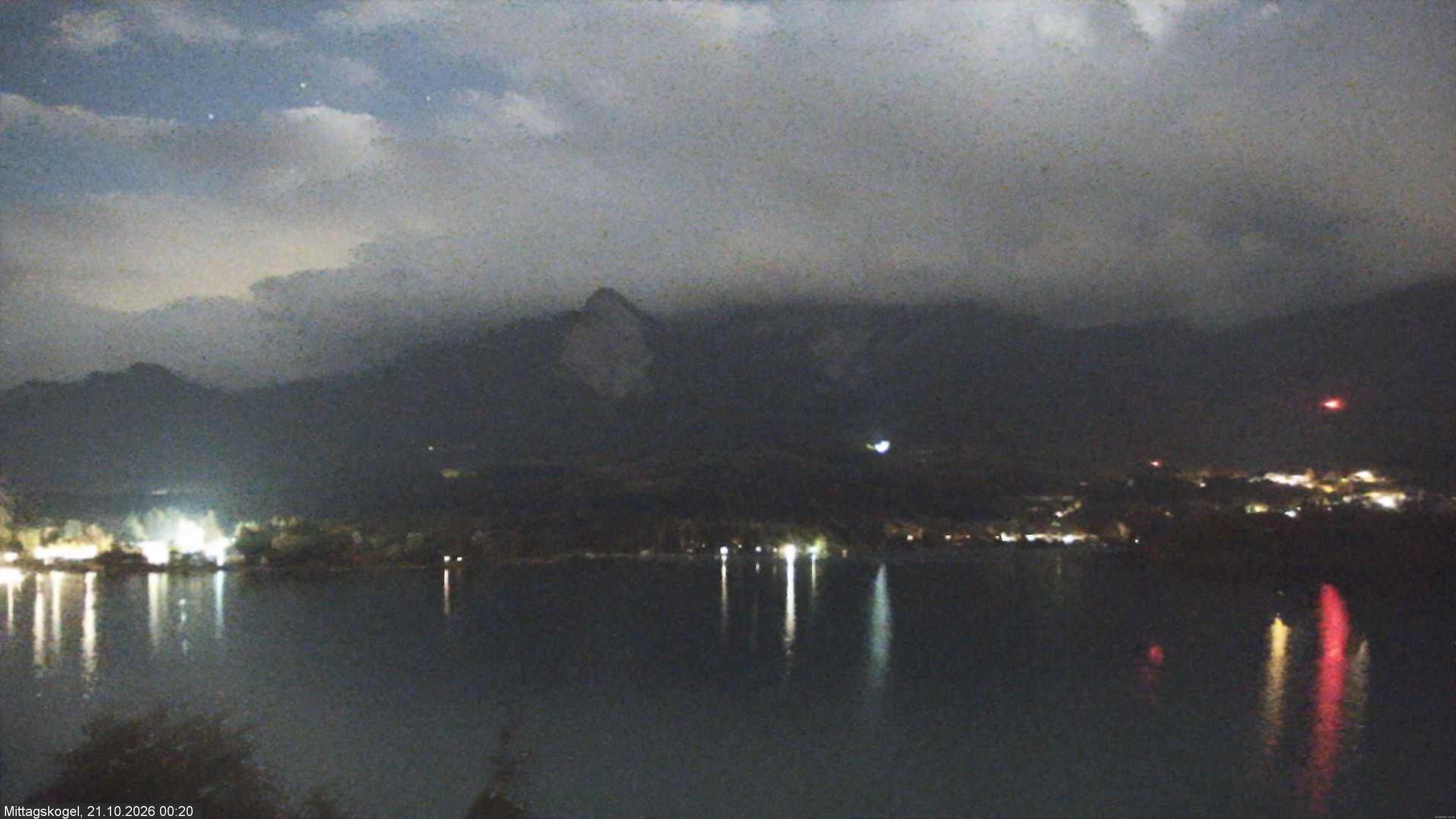 Archiv Foto Webcam Faaker See, Blickrichtung Mittagskogel
