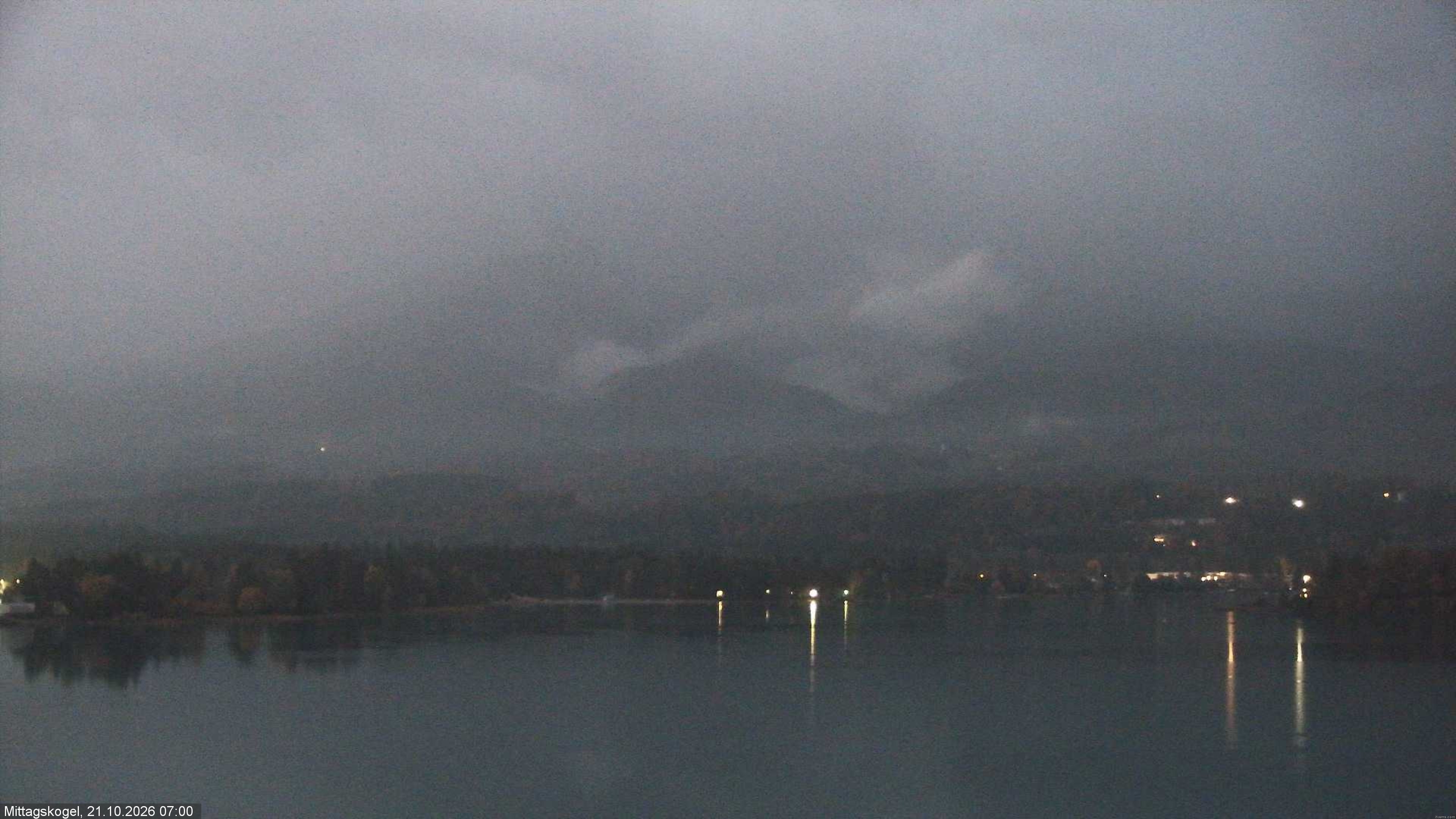 Archiv Foto Webcam Faaker See, Blickrichtung Mittagskogel