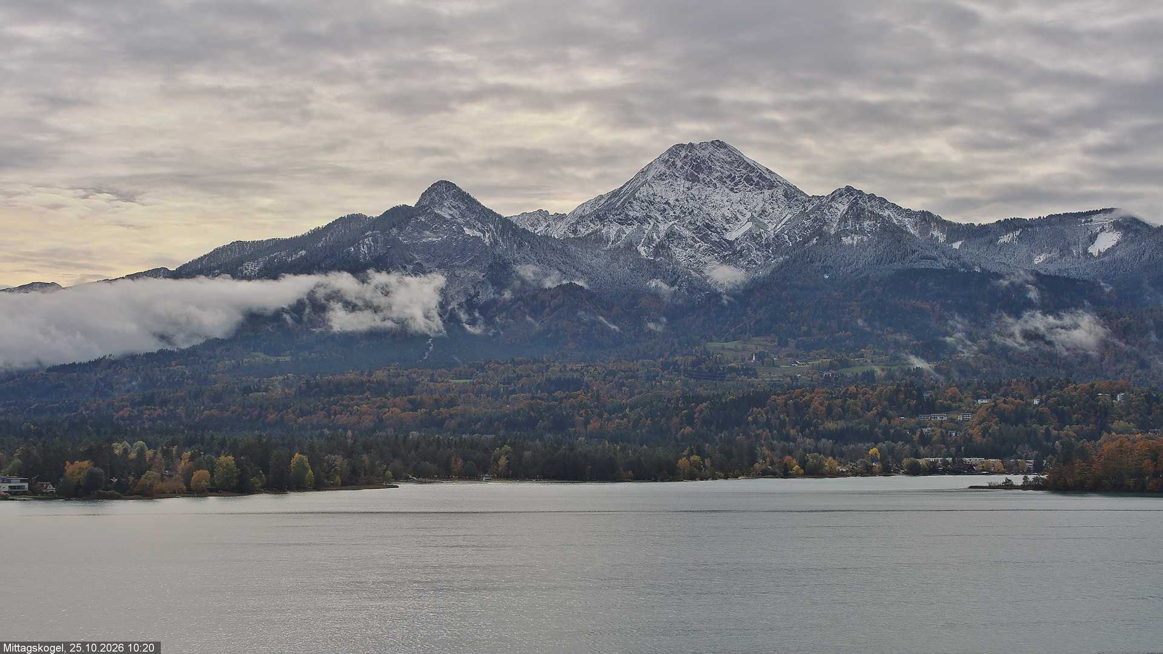 Archiv Foto Webcam Faaker See, Blickrichtung Mittagskogel