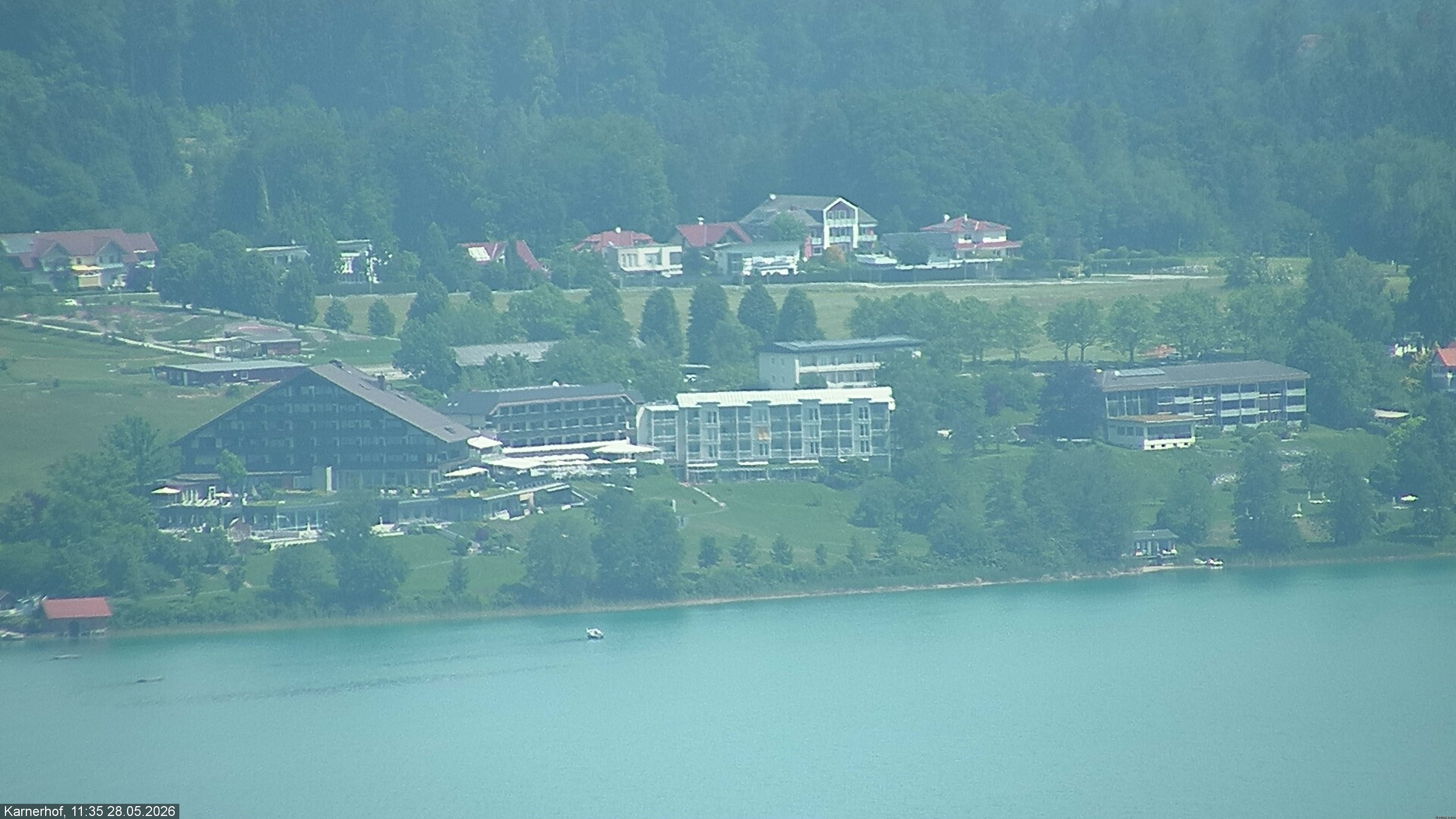 Archived image Webcam Hotel Karnerhof at Faaker See lake