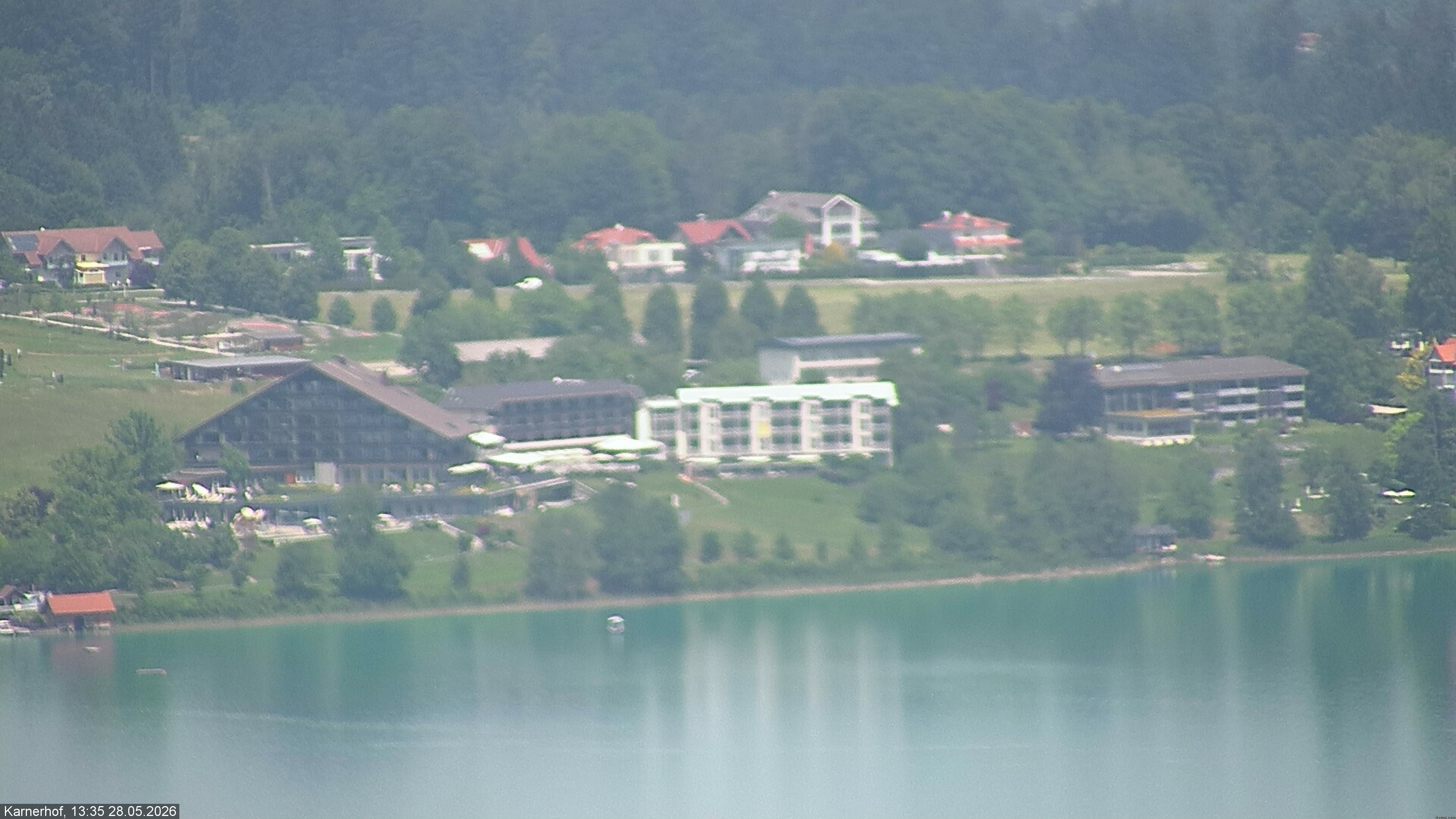 Archived image Webcam Hotel Karnerhof at Faaker See lake