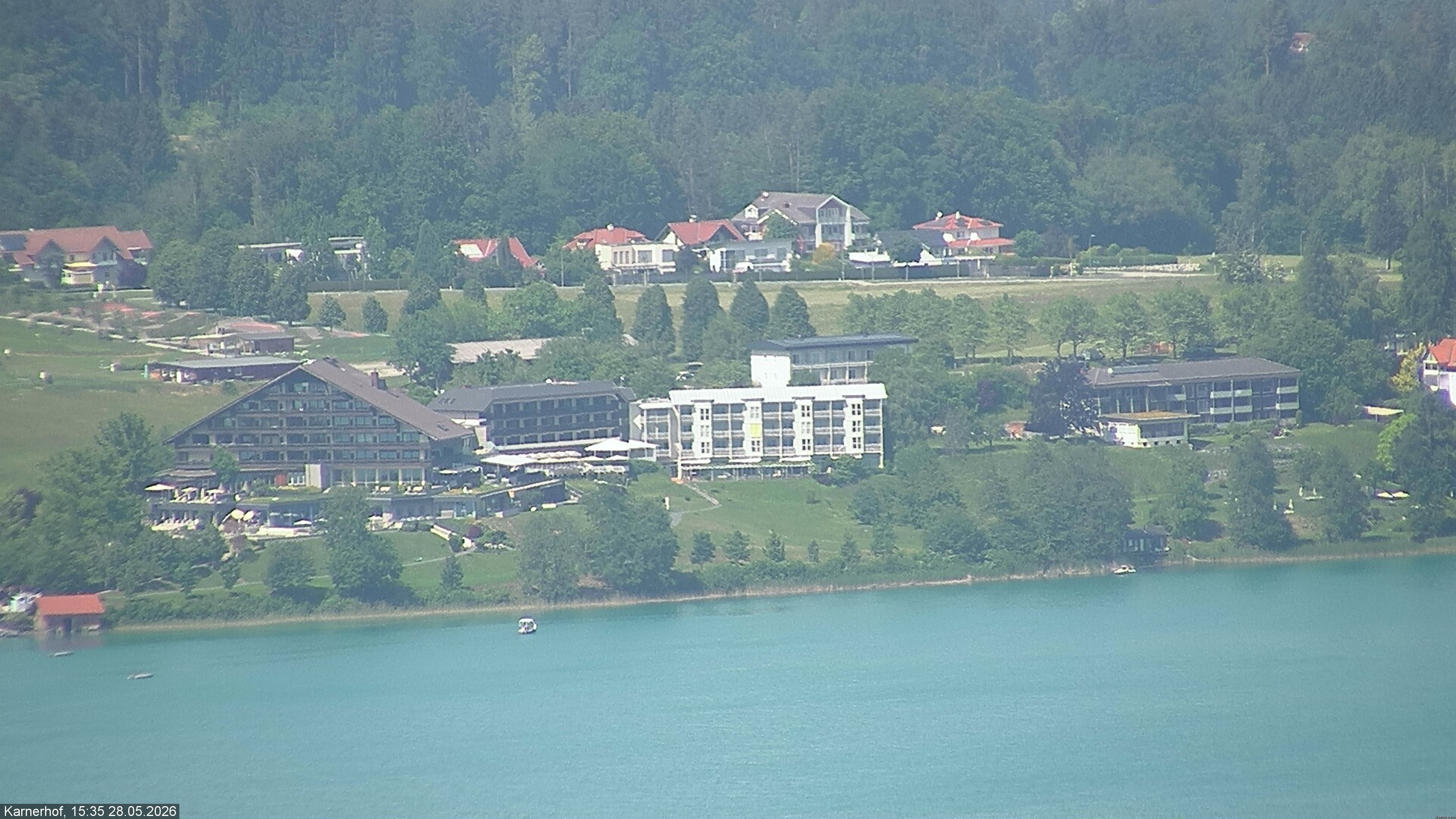 Archived image Webcam Hotel Karnerhof at Faaker See lake