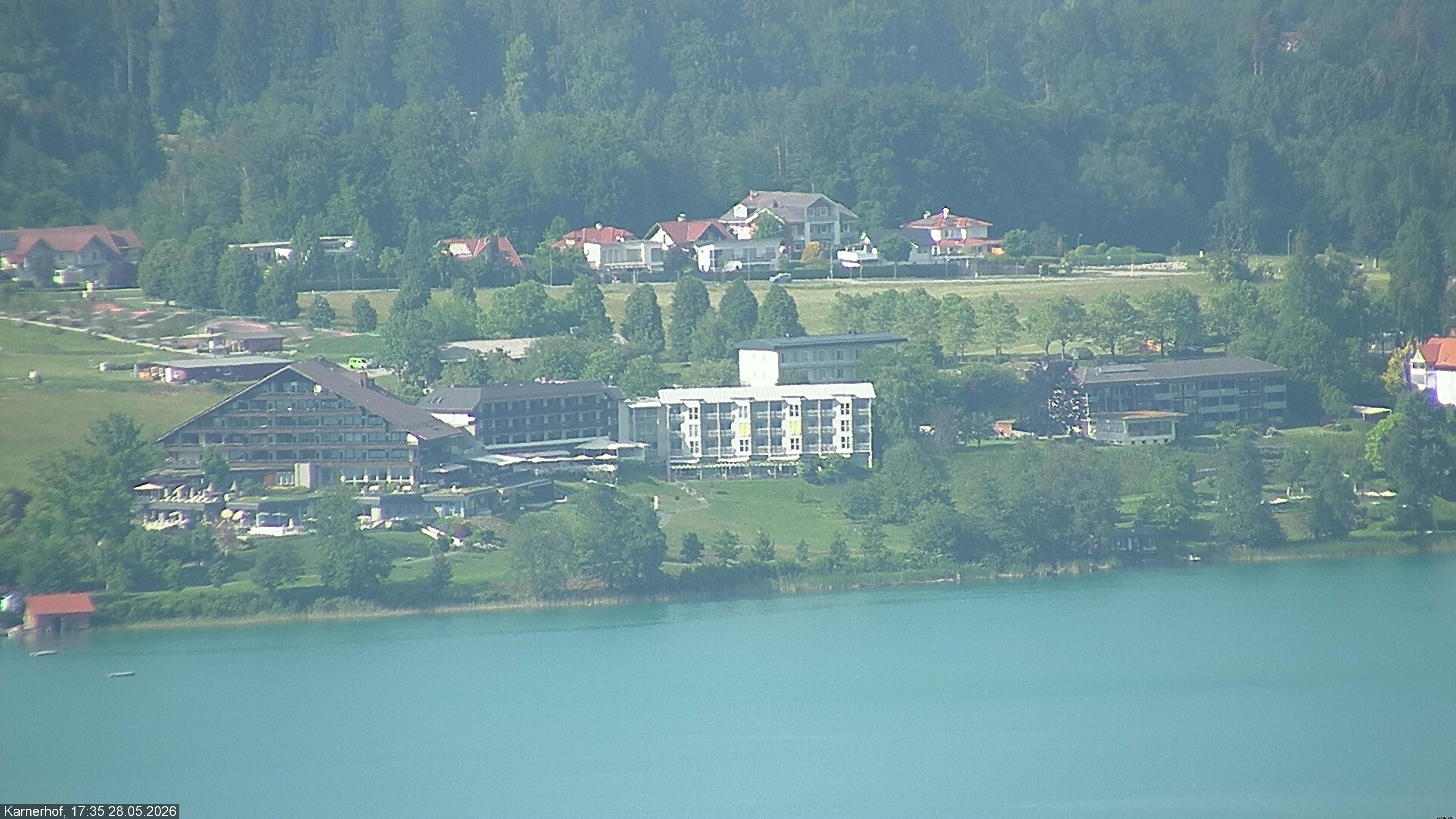 Archived image Webcam Hotel Karnerhof at Faaker See lake