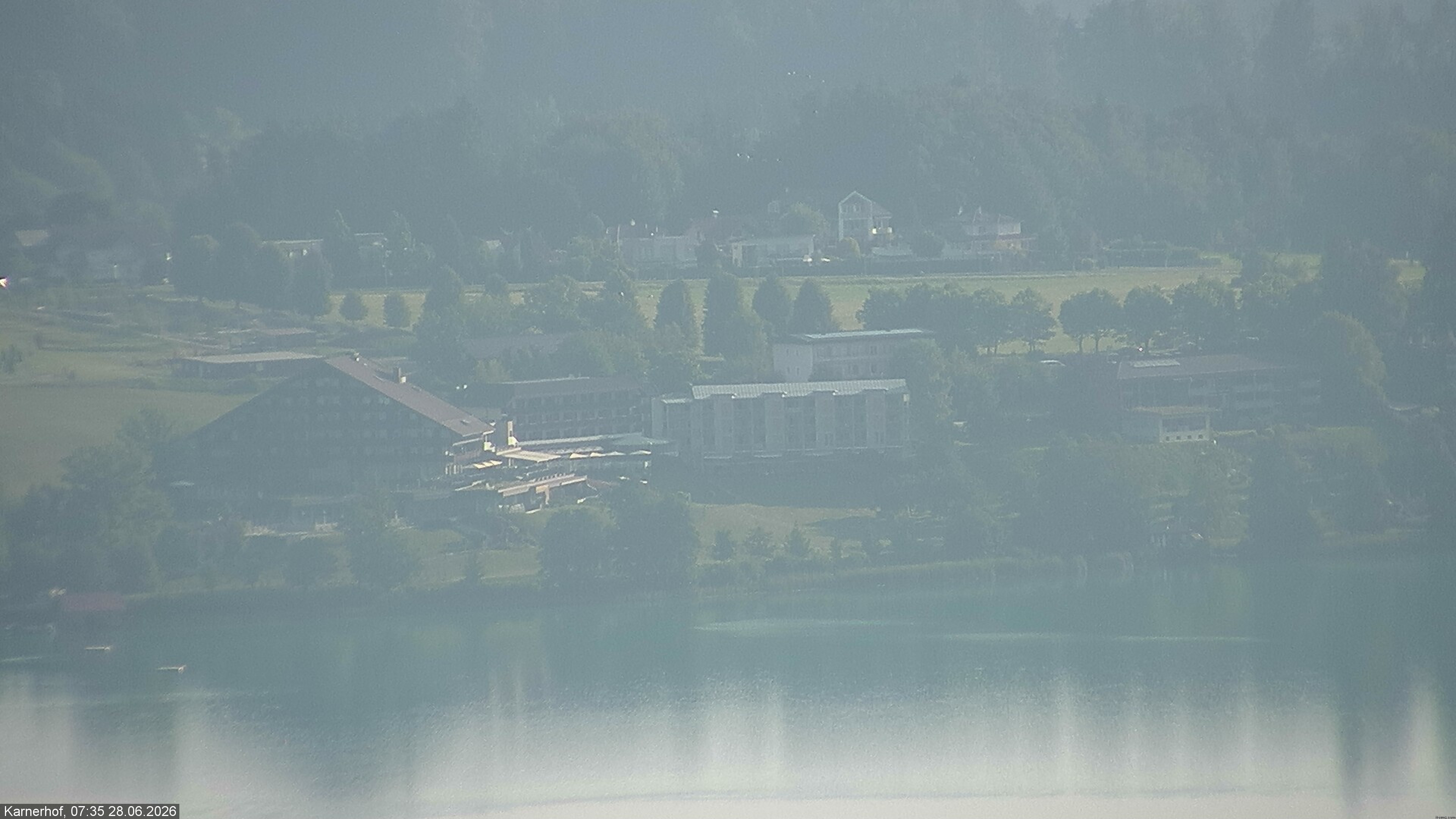 Archived image Webcam Hotel Karnerhof at Faaker See lake