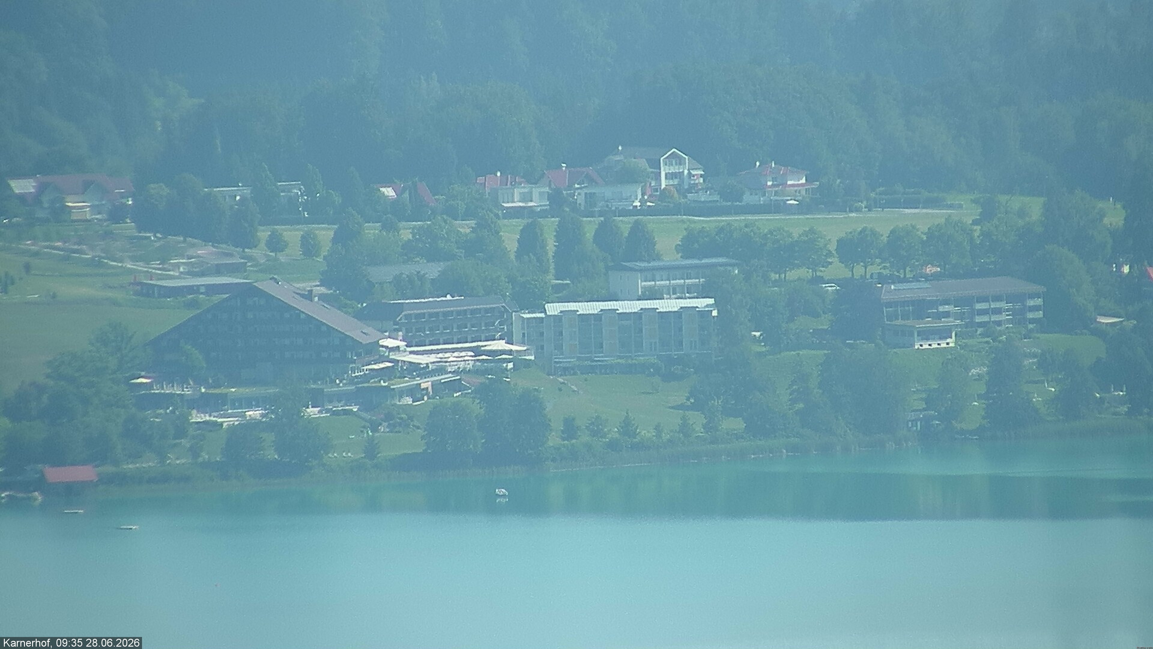 Archived image Webcam Hotel Karnerhof at Faaker See lake