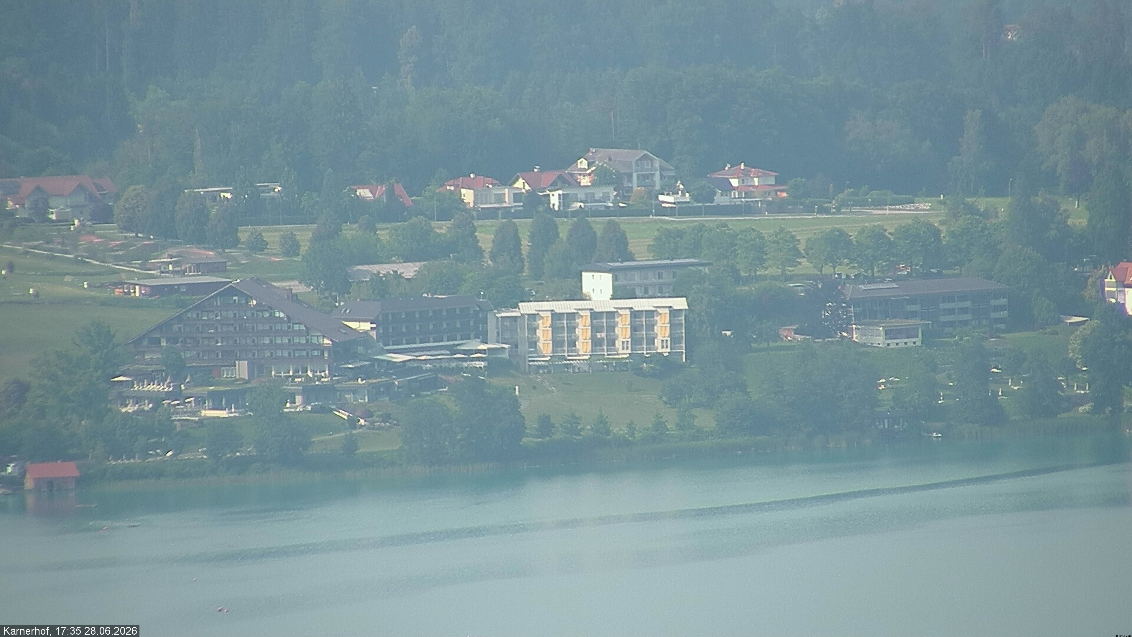 Archived image Webcam Hotel Karnerhof at Faaker See lake