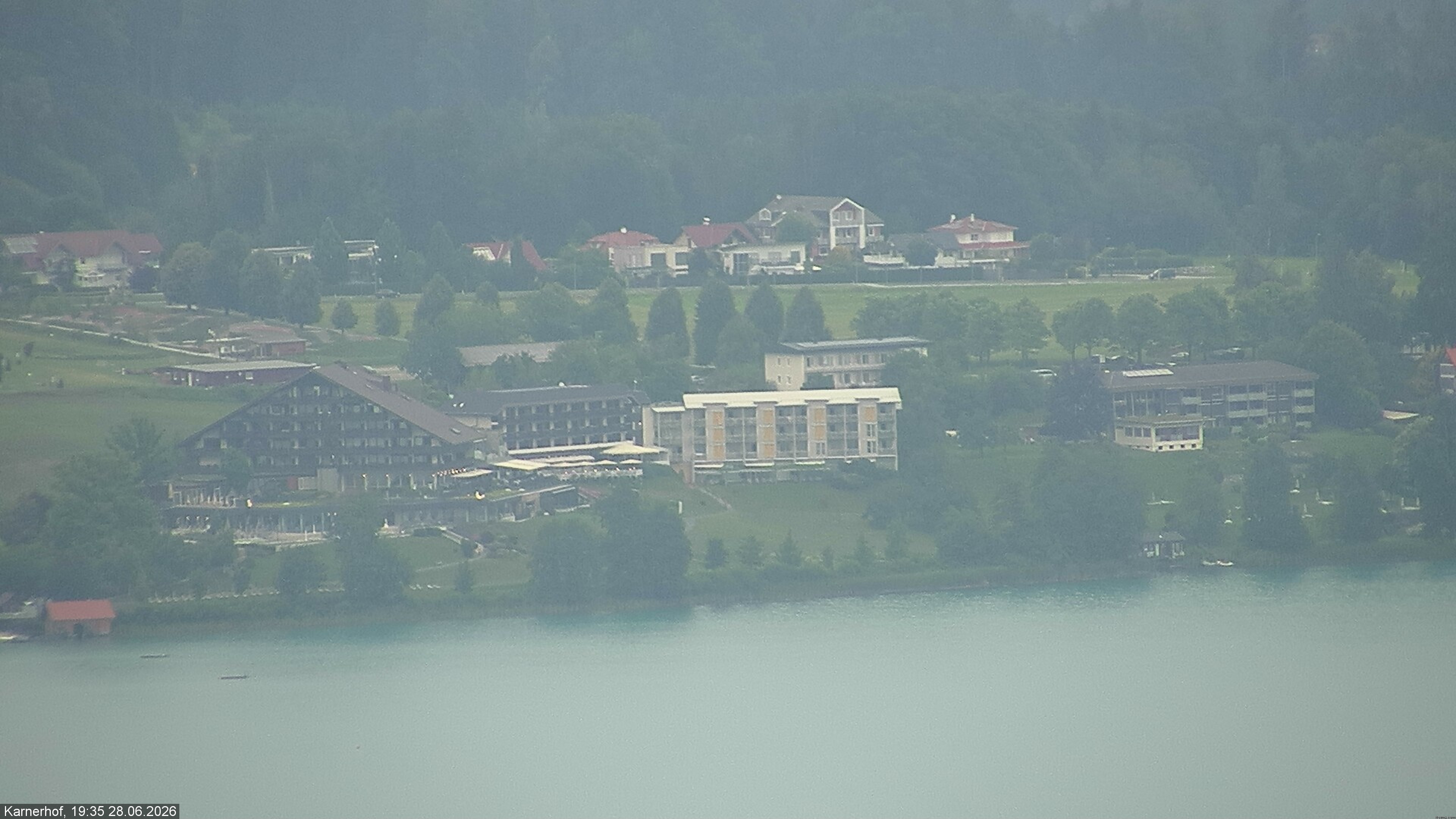 Archived image Webcam Hotel Karnerhof at Faaker See lake