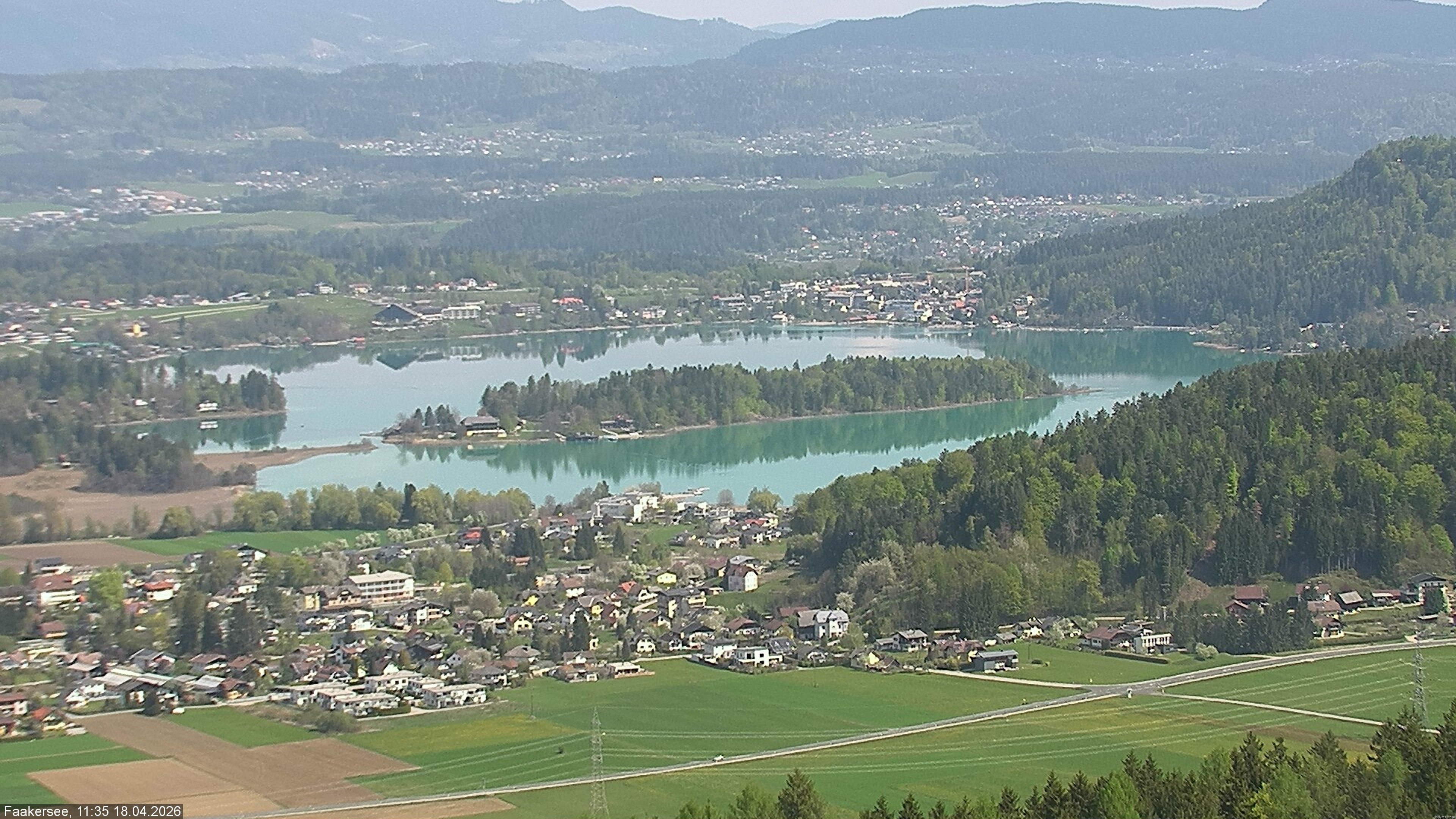 Archiv Foto Webcam Faakersee südlich von Villach