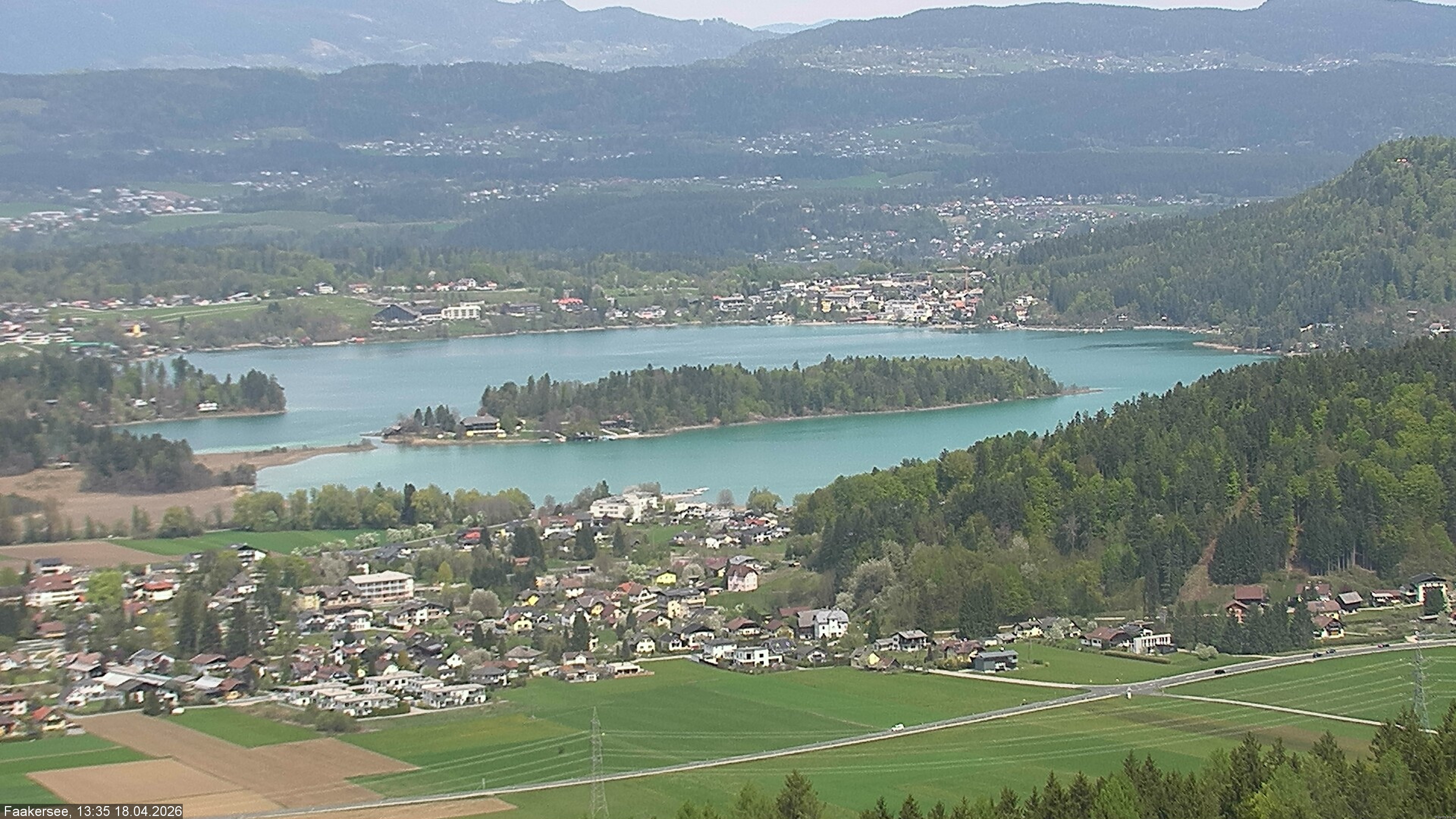 Archiv Foto Webcam Faakersee südlich von Villach