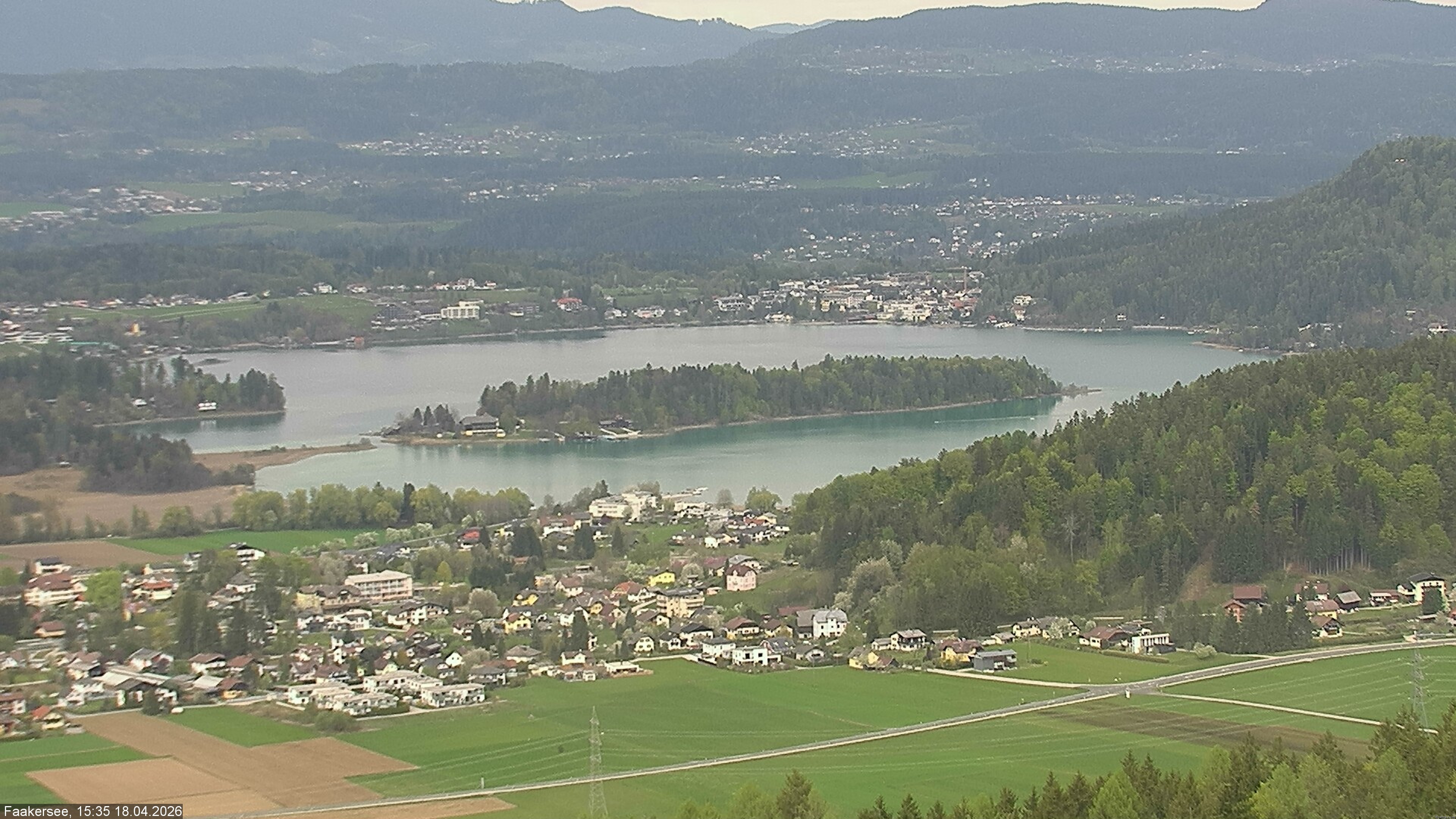 Archiv Foto Webcam Faakersee südlich von Villach