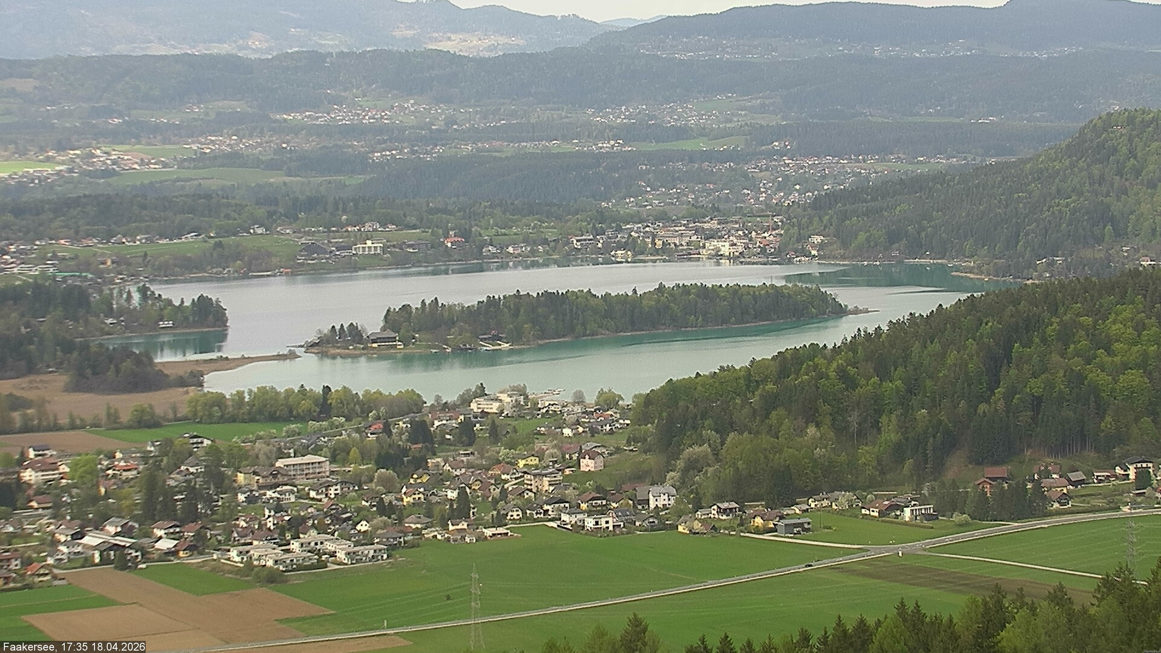 Archiv Foto Webcam Faakersee südlich von Villach