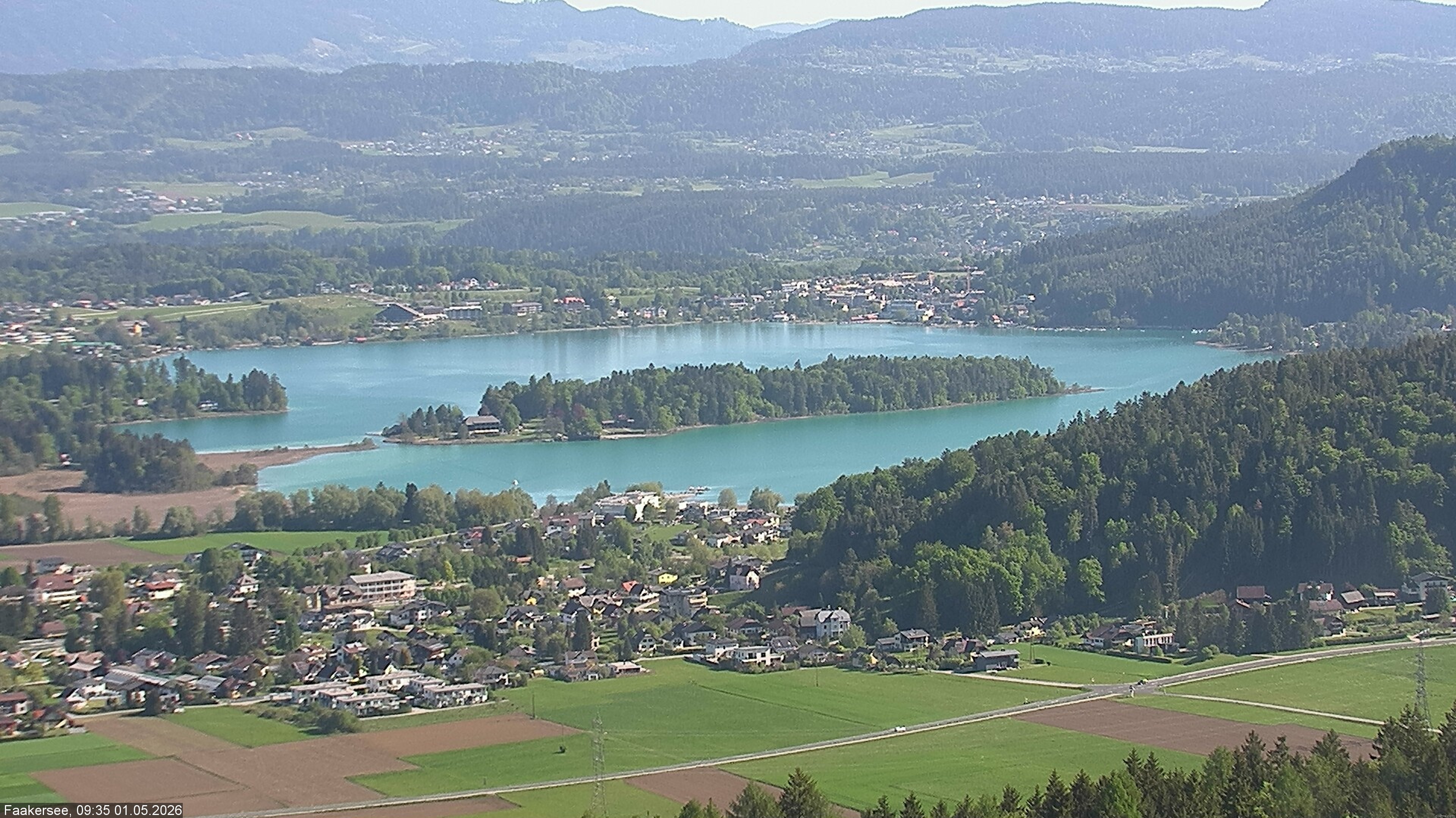 Archiv Foto Webcam Faakersee südlich von Villach