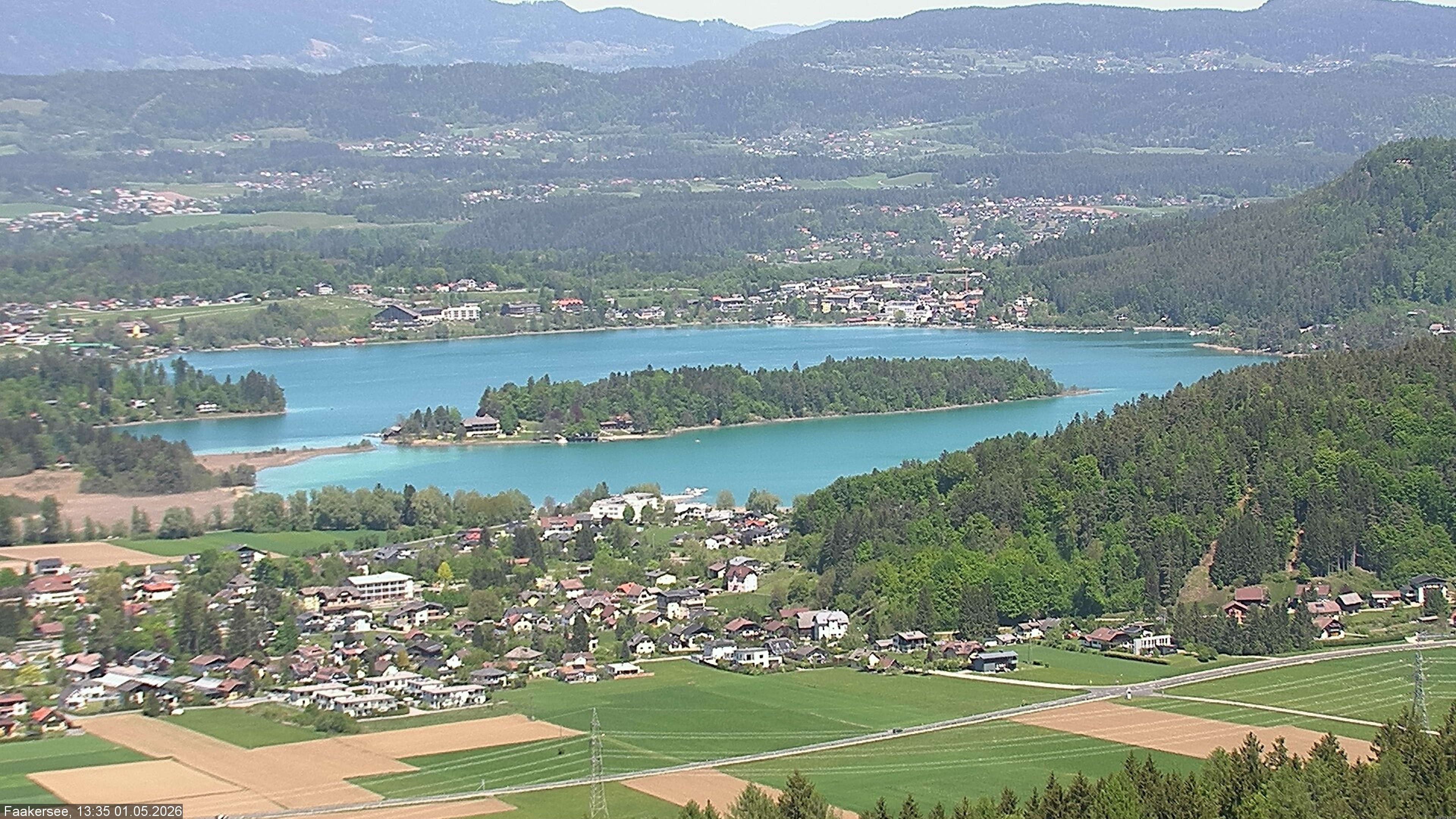 Archiv Foto Webcam Faakersee südlich von Villach
