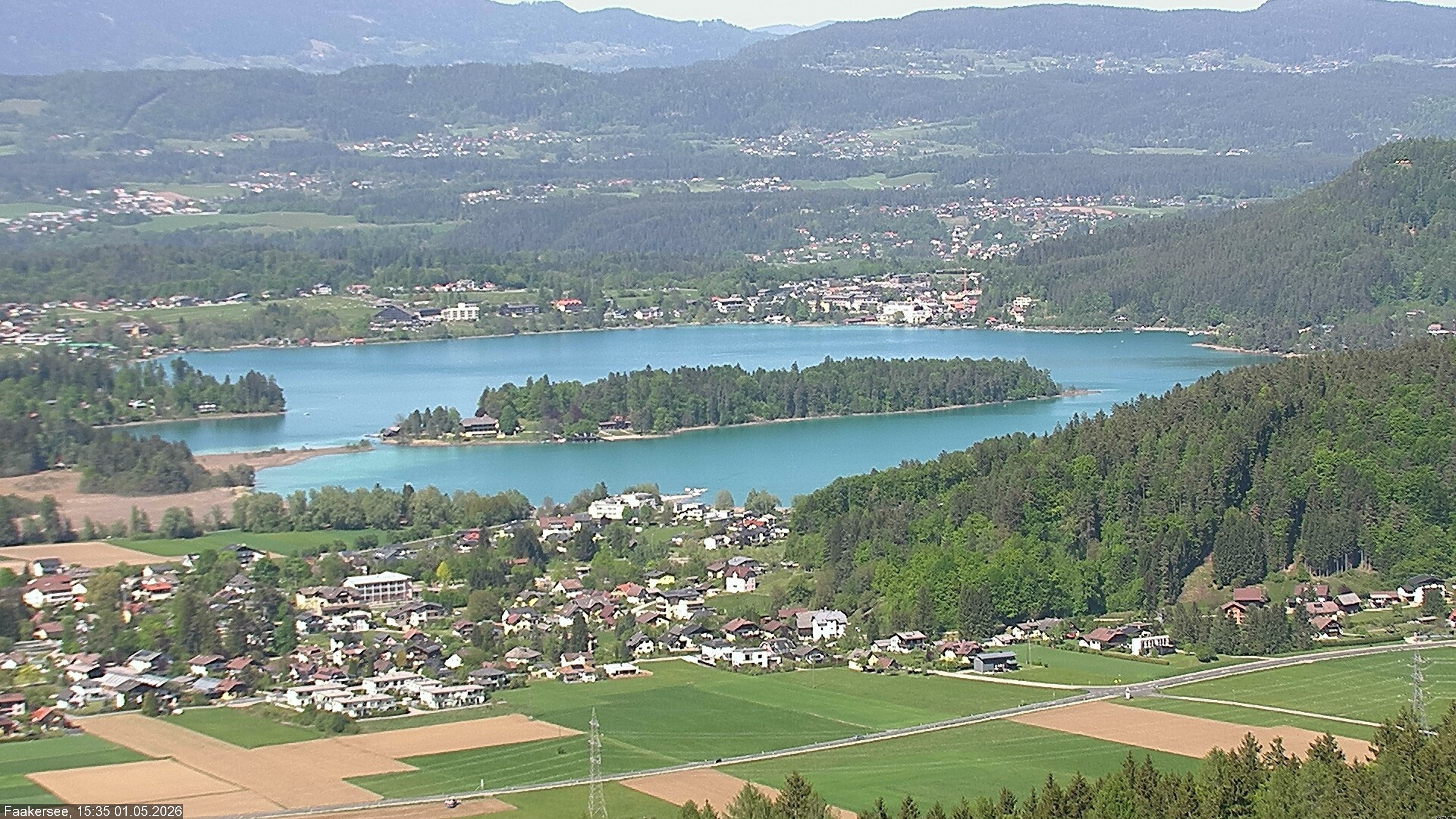 Archiv Foto Webcam Faakersee südlich von Villach