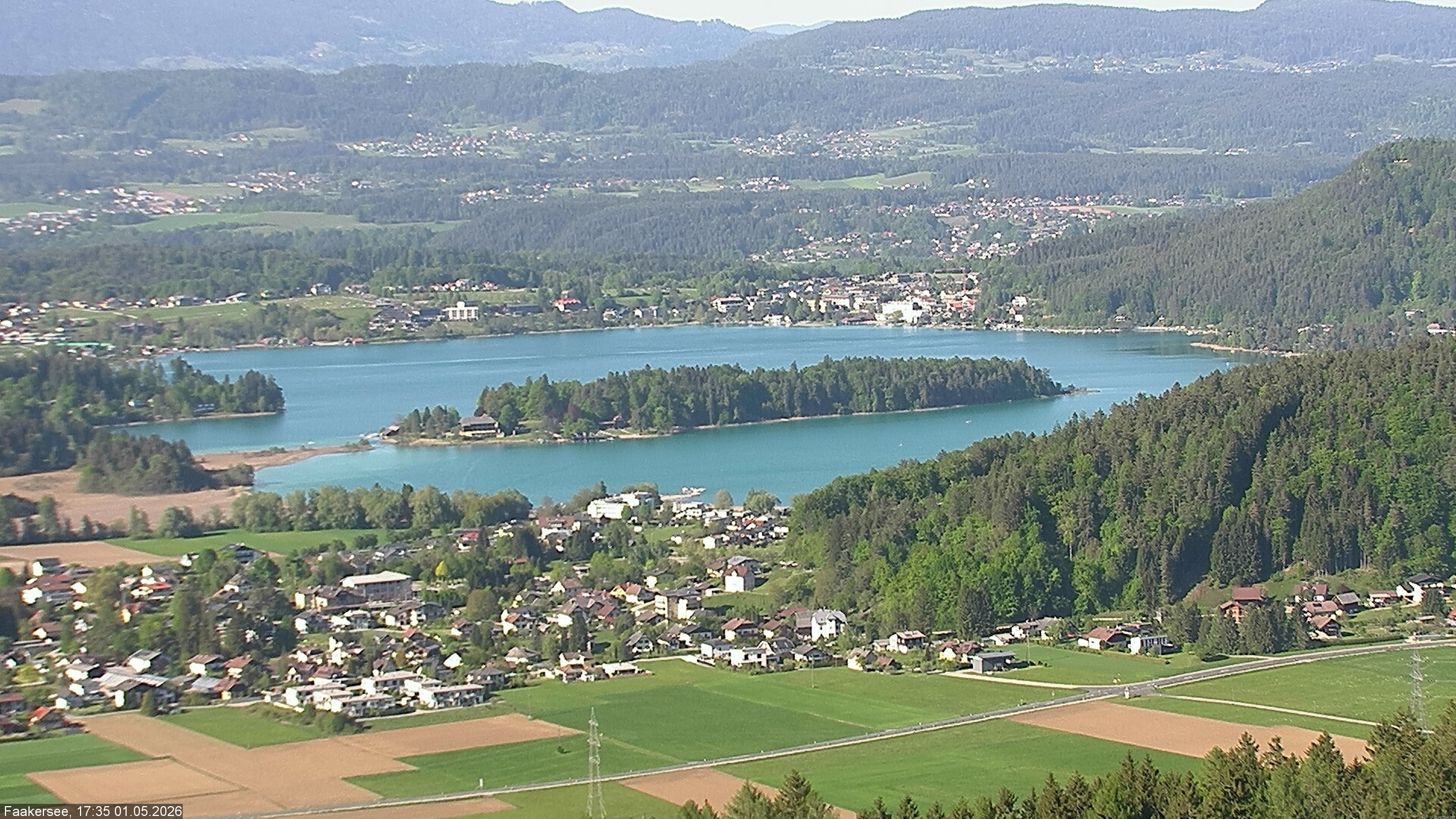 Archiv Foto Webcam Faakersee südlich von Villach