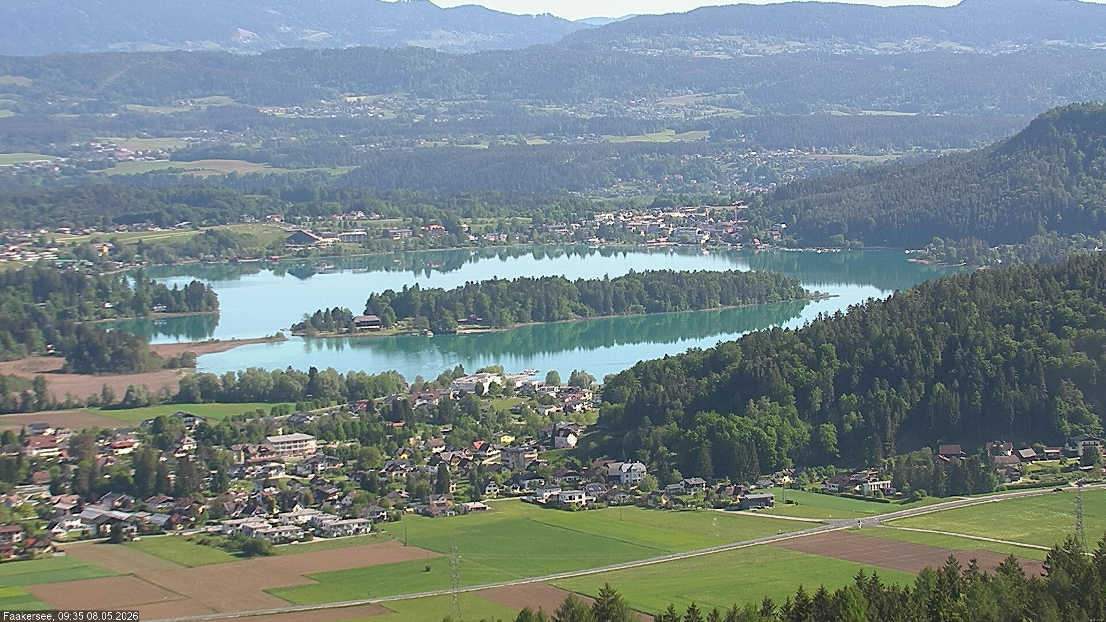 Archiv Foto Webcam Faakersee südlich von Villach