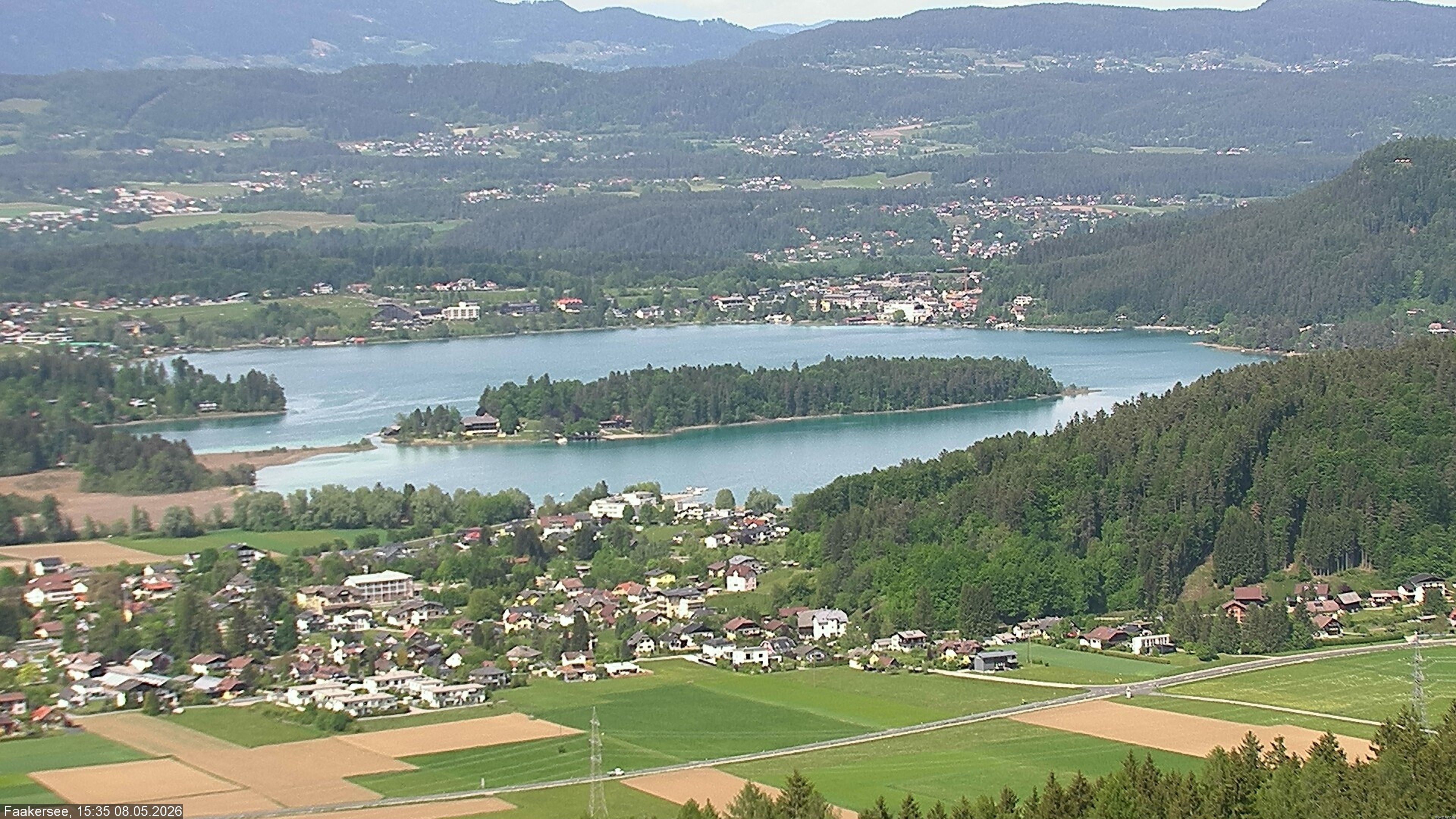 Archiv Foto Webcam Faakersee südlich von Villach