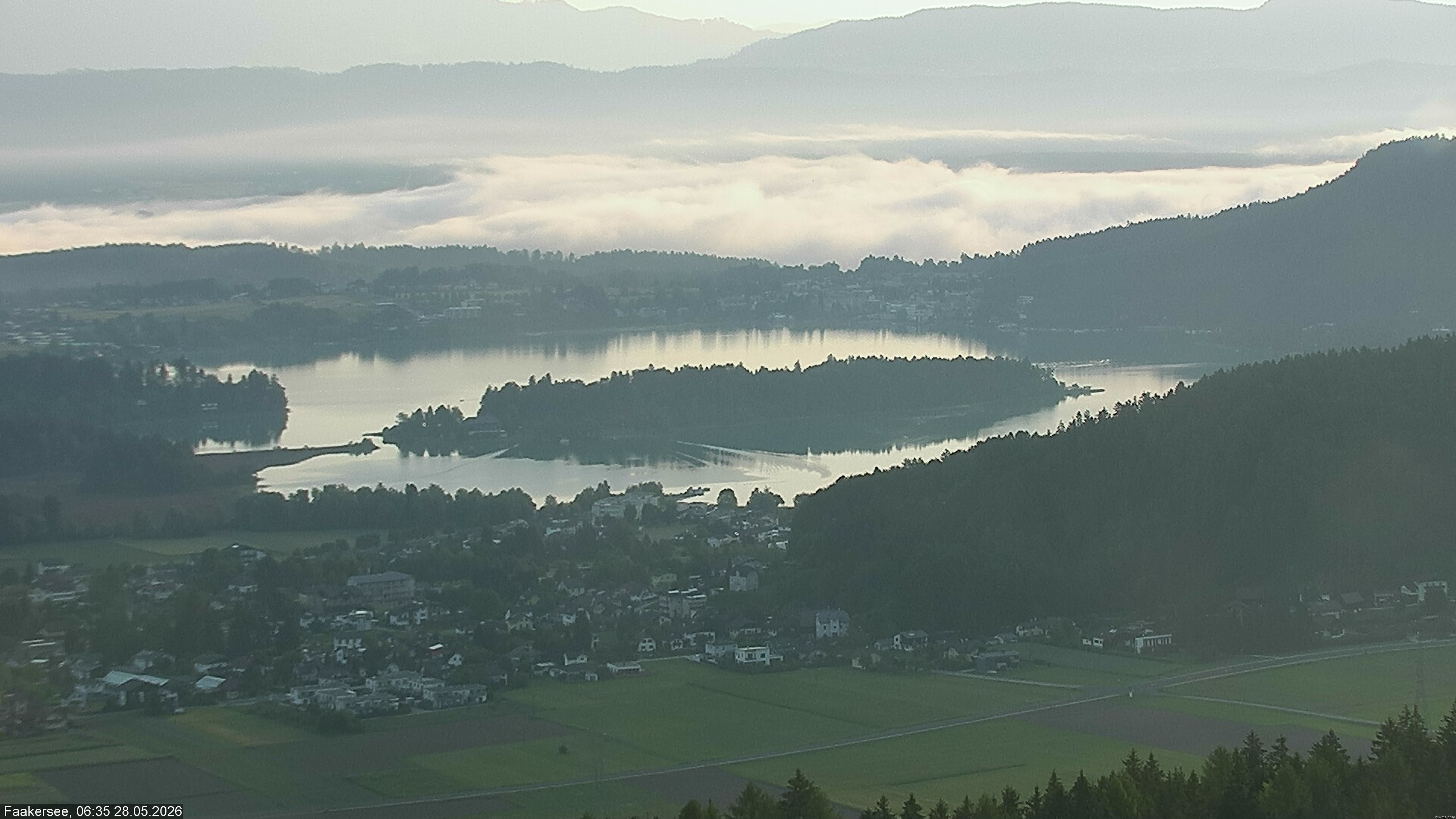 Archived image Webcam Lake Faaker See (Carinthia)