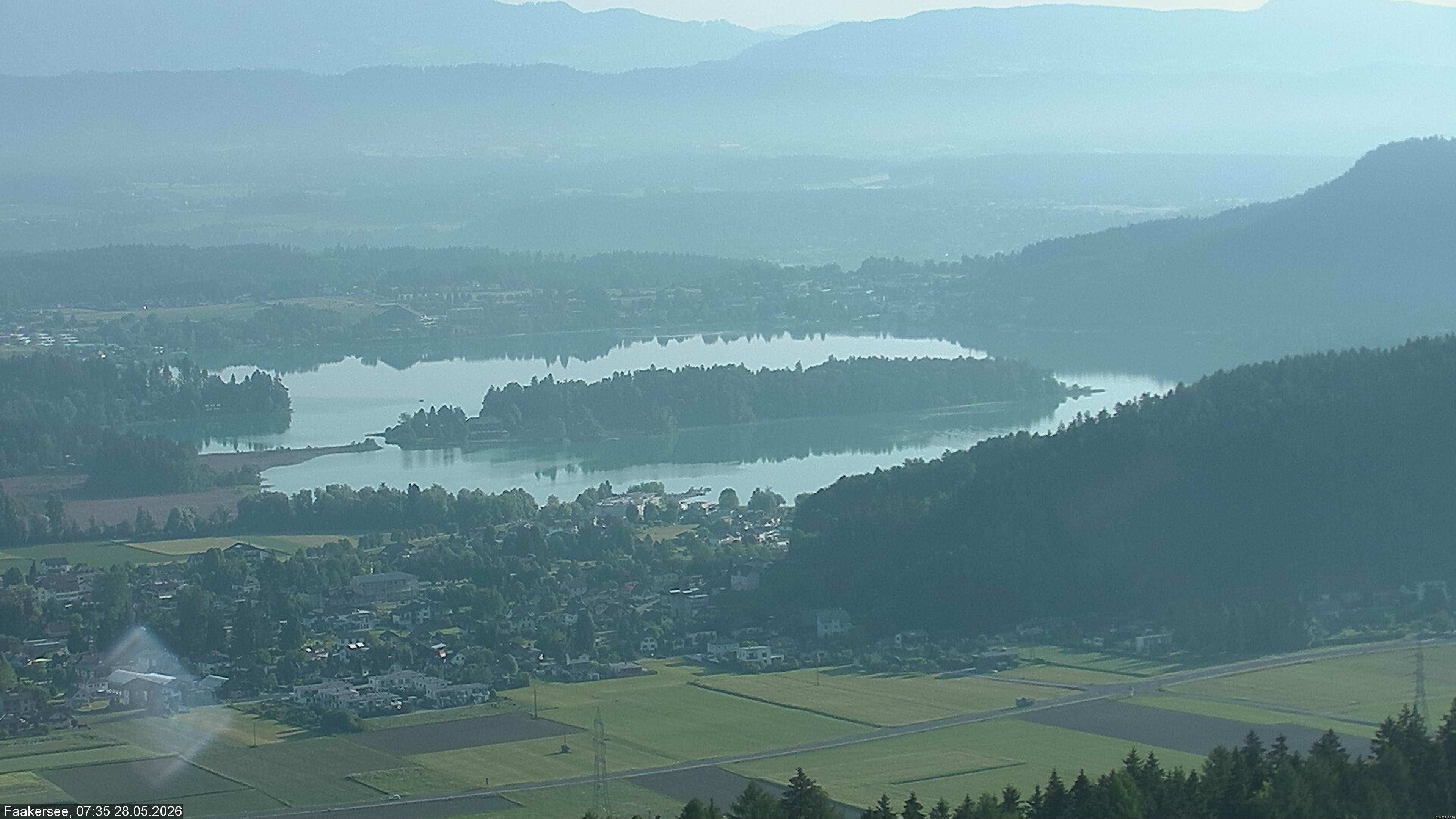 Archived image Webcam Lake Faaker See (Carinthia)