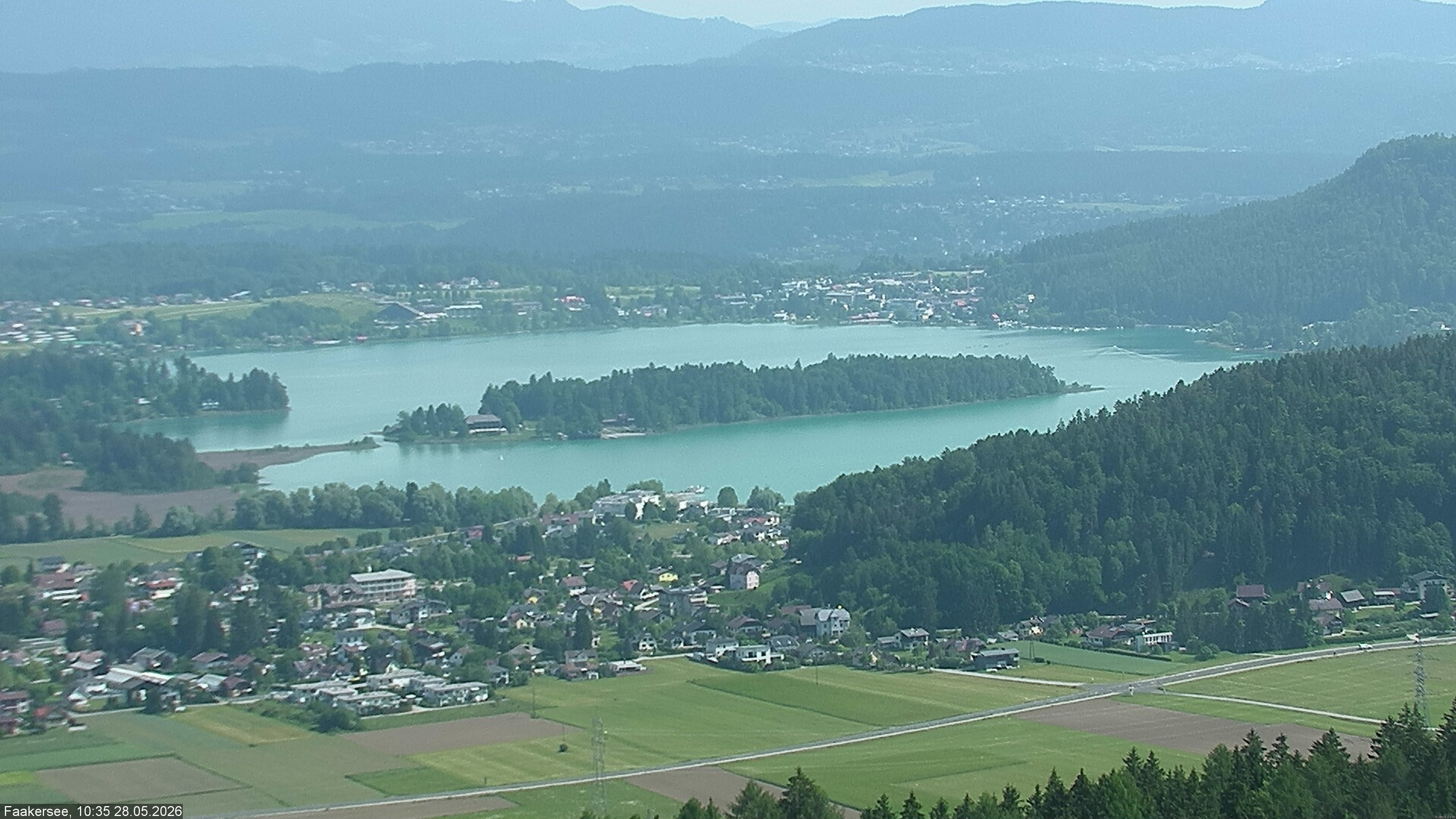 Archived image Webcam Lake Faaker See (Carinthia)
