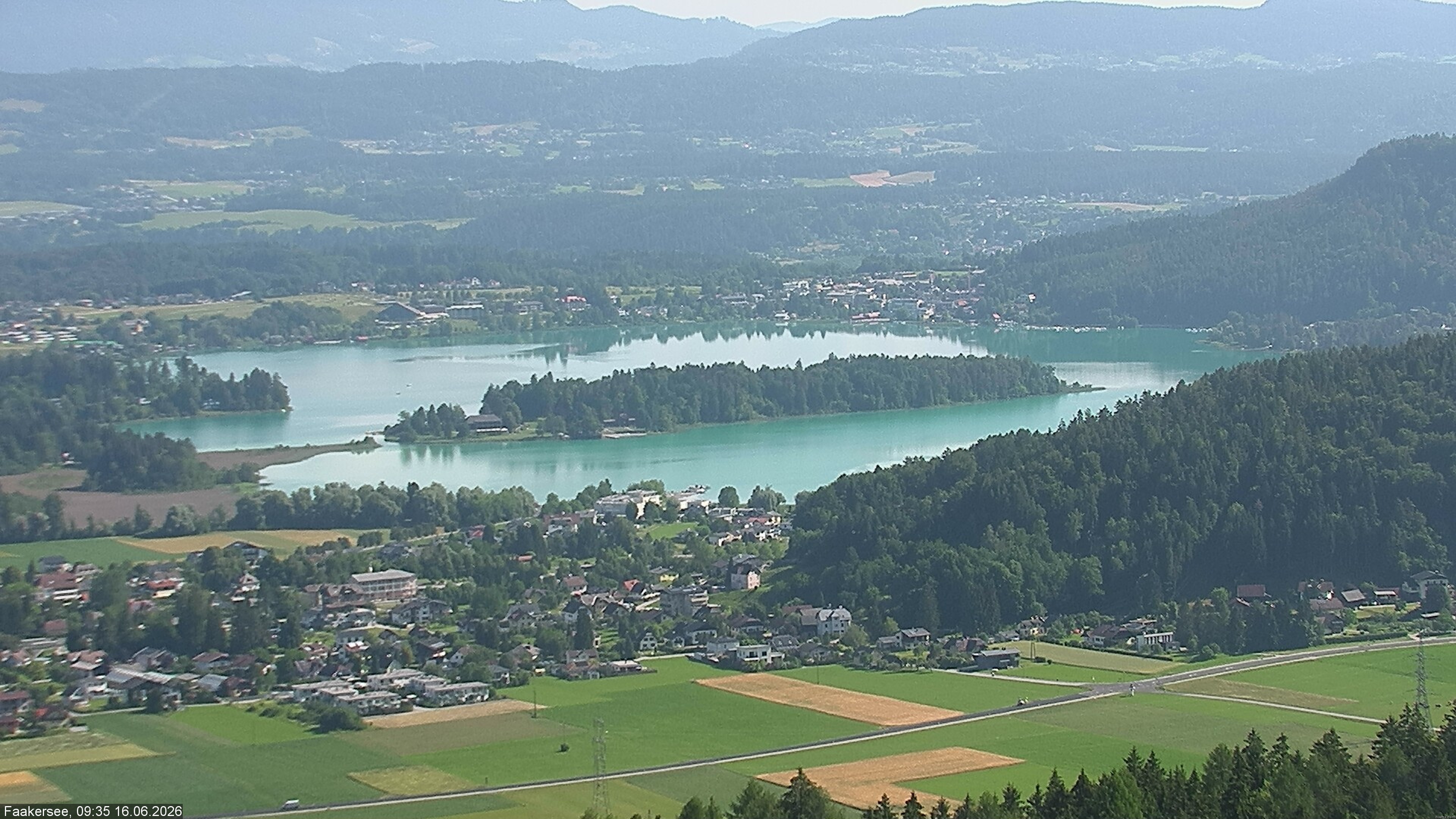 Archiv Foto Webcam Faakersee südlich von Villach