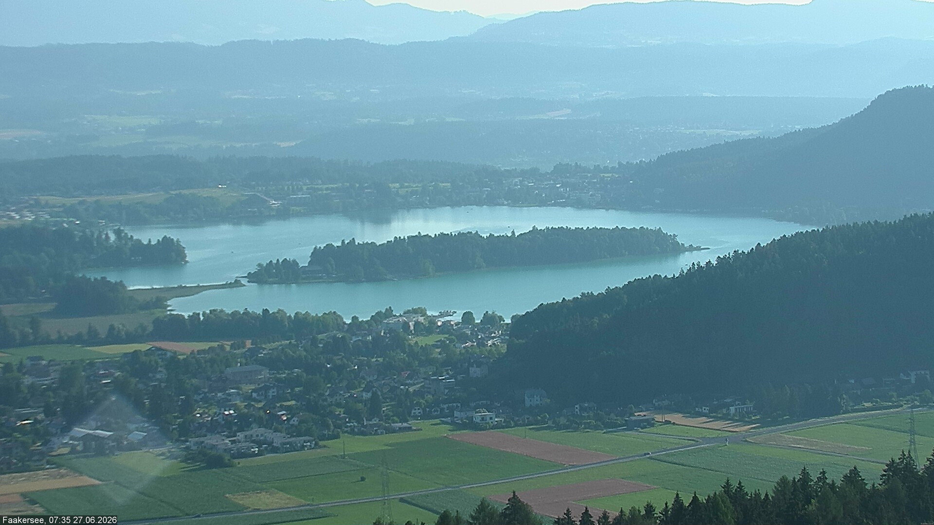 Archived image Webcam Lake Faaker See (Carinthia)