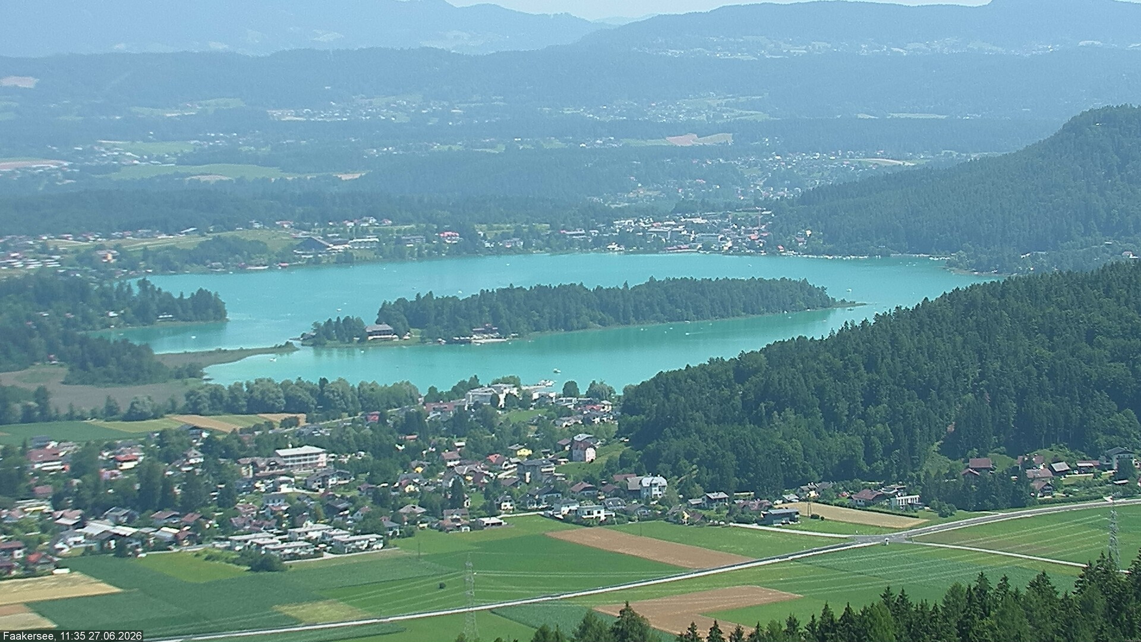 Archived image Webcam Lake Faaker See (Carinthia)